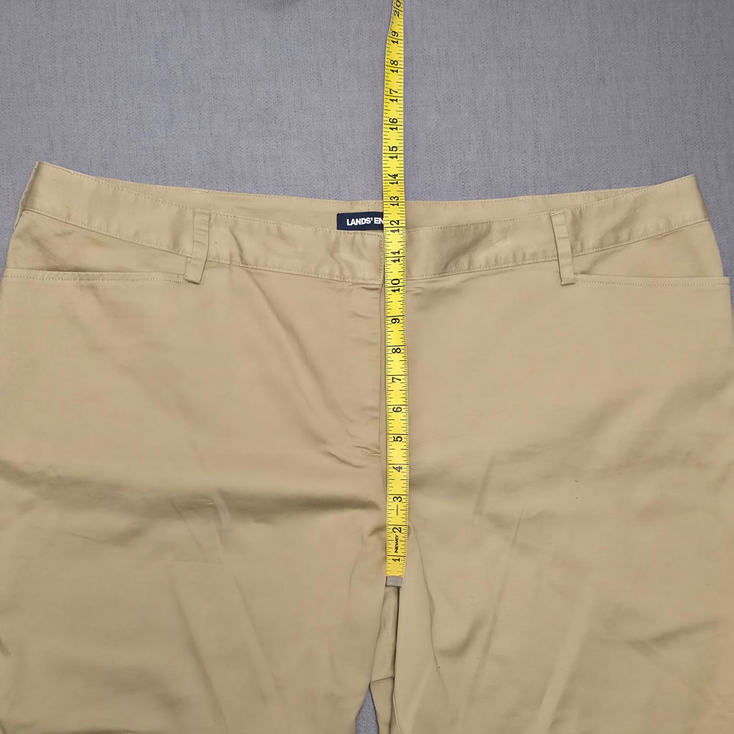 Lands End Womens Chino Style Smart Casual Trousers/Pants - 26 - W44 / L23 -Beige