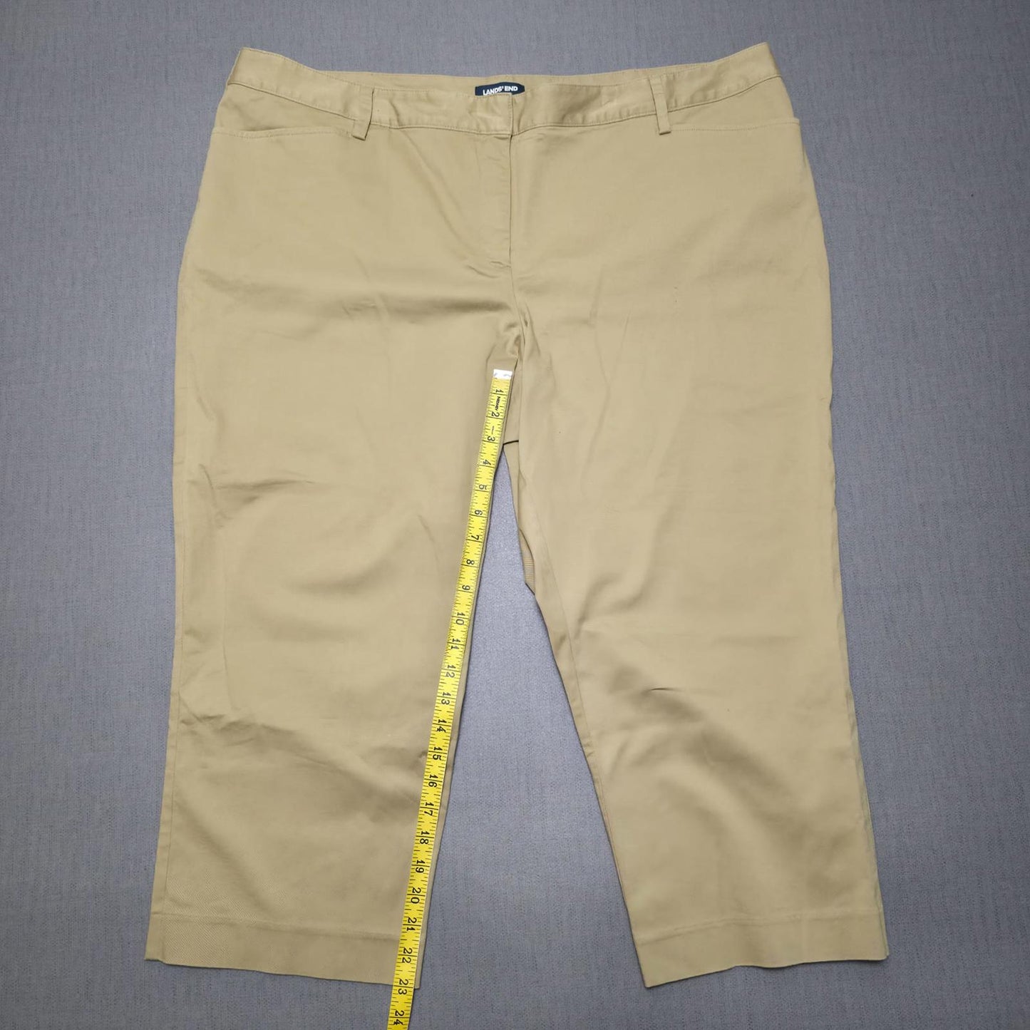 Lands End Womens Chino Style Smart Casual Trousers/Pants - 26 - W44 / L23 -Beige