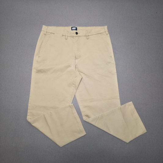 Lands End Mens Chino Style Smart Casual Trousers/Pants -  36 - W36 / L28 - Beige