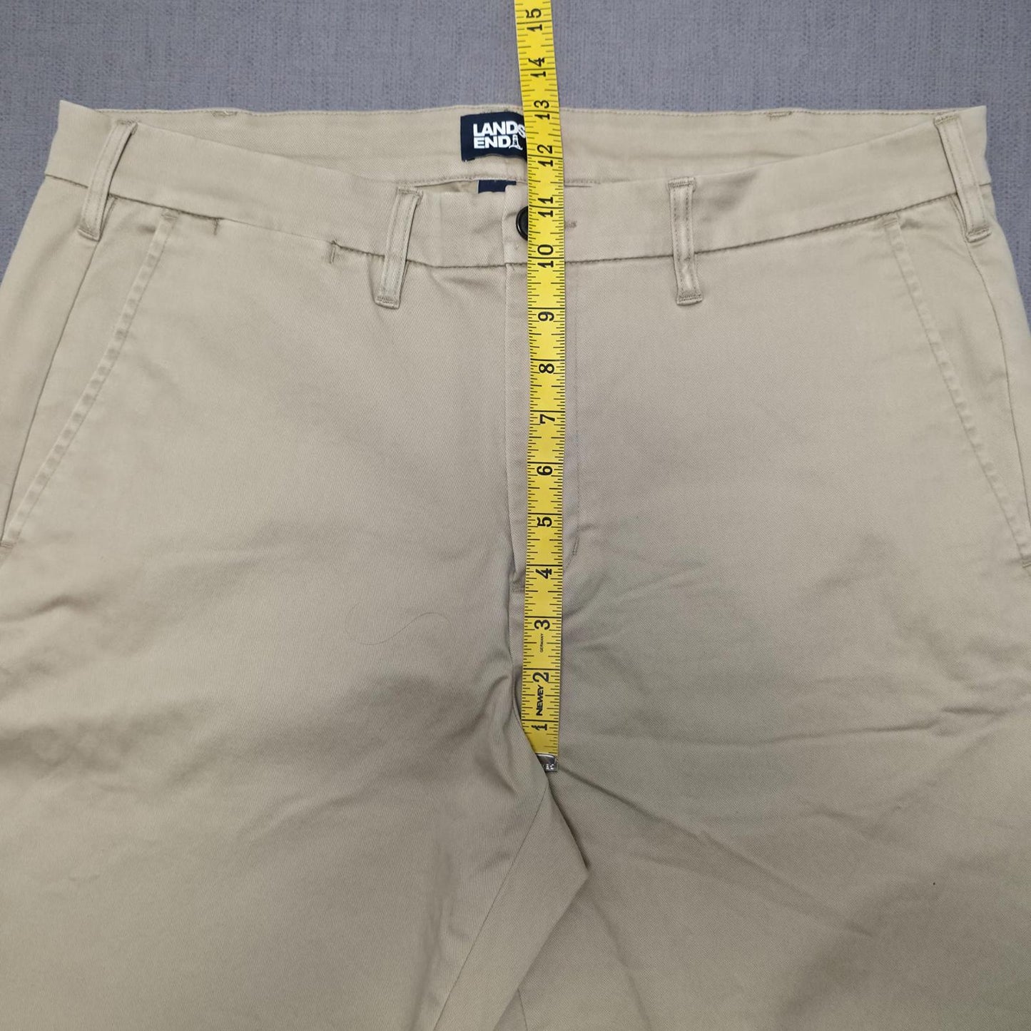 Lands End Mens Chino Style Smart Casual Trousers/Pants -  36 - W36 / L28 - Beige