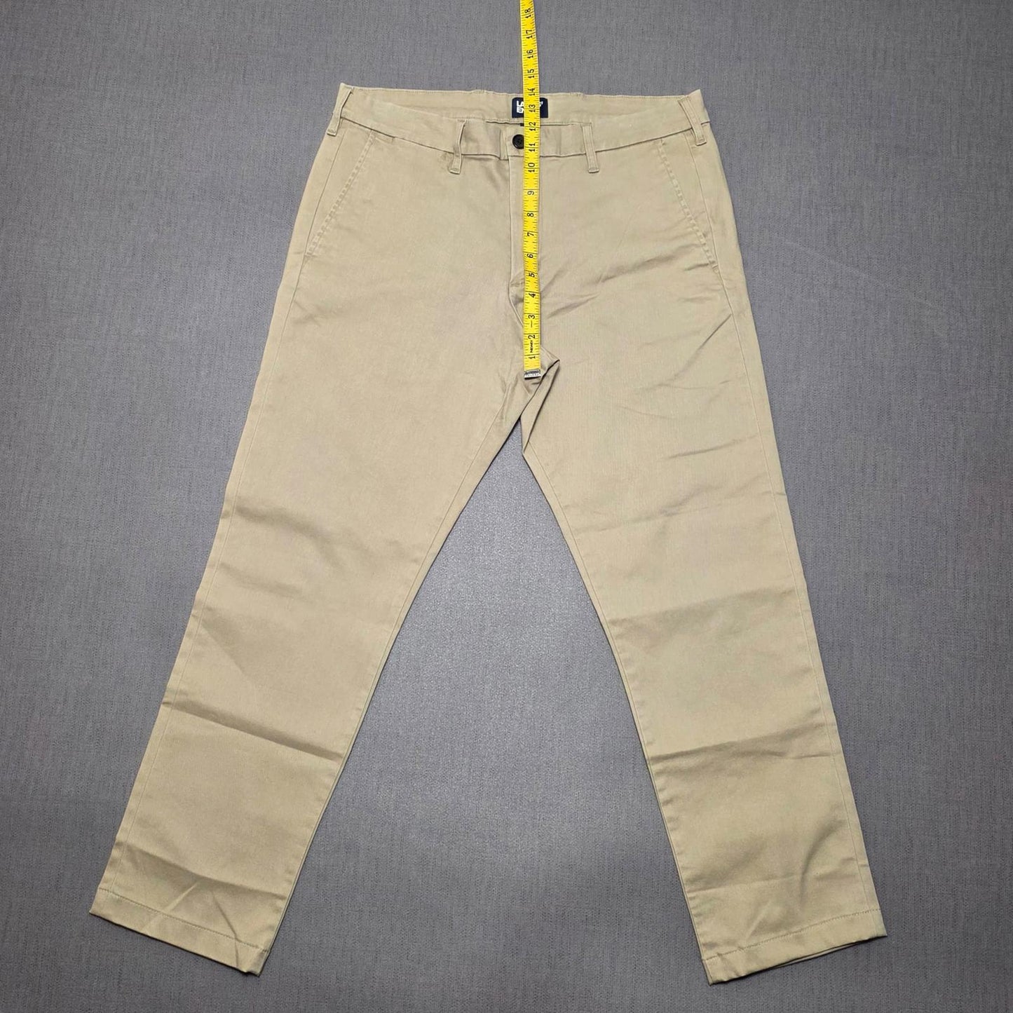 Lands End Mens Chino Style Smart Casual Trousers/Pants - 33 - W33 / L28 - Beige