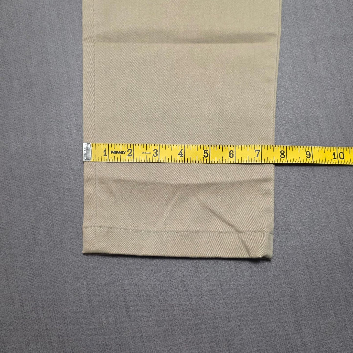Lands End Mens Chino Style Smart Casual Trousers/Pants - 33 - W33 / L28 - Beige