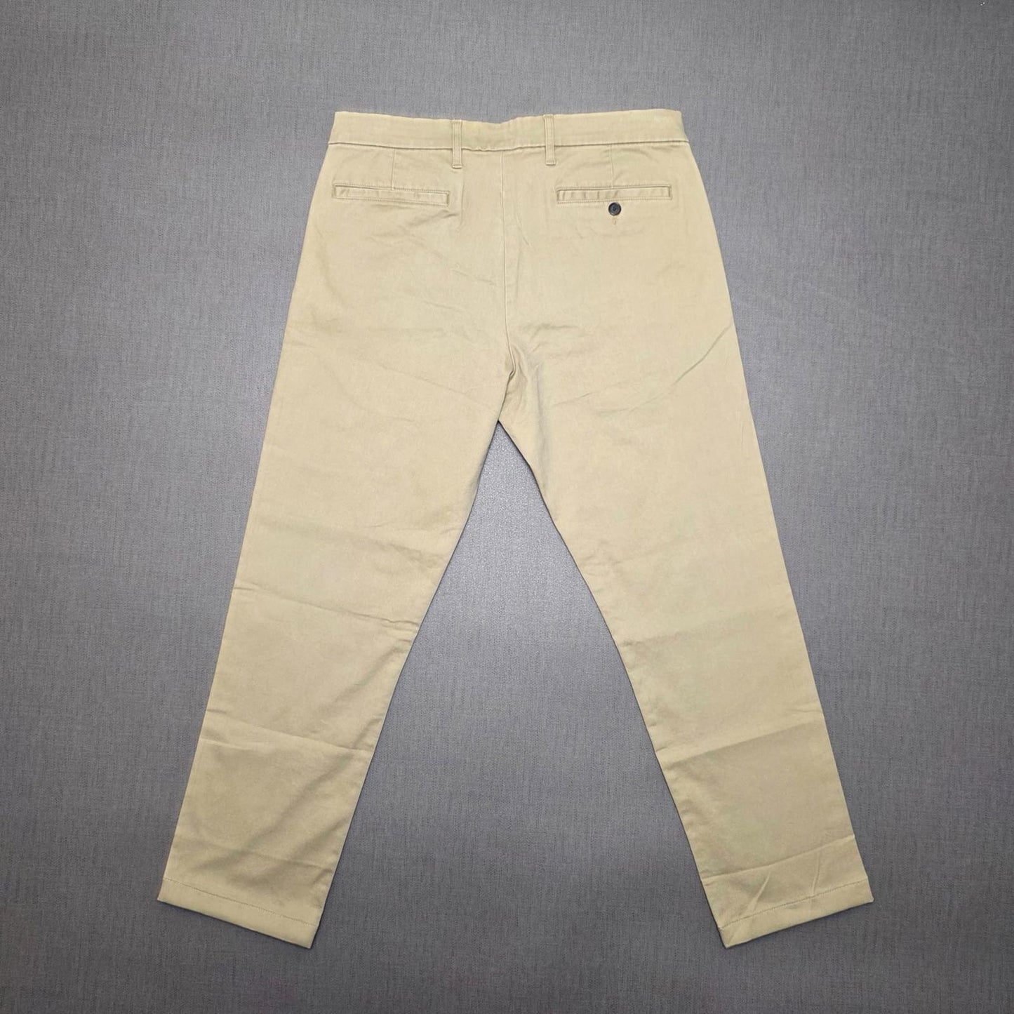 Lands End Mens Chino Style Smart Casual Trousers/Pants - 33 - W33 / L28 - Beige