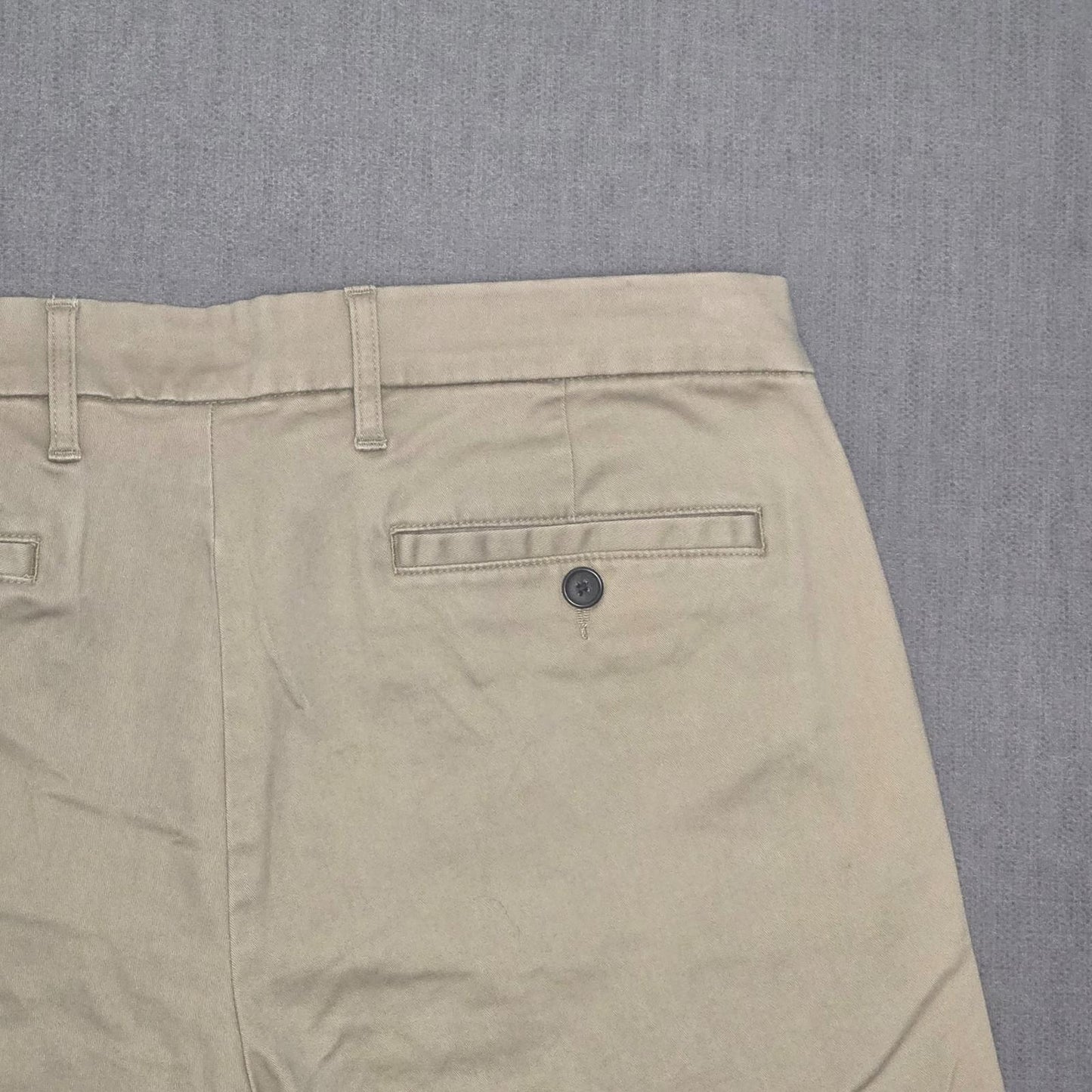 Lands End Mens Chino Style Smart Casual Trousers/Pants - 33 - W33 / L28 - Beige