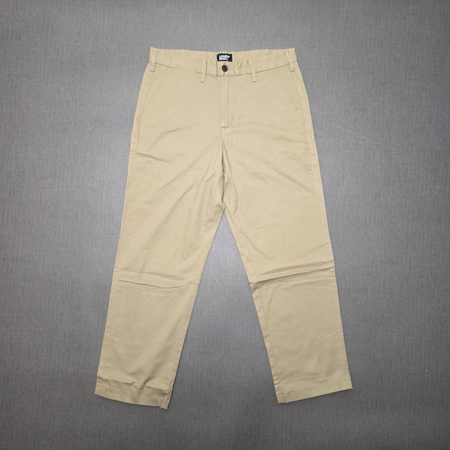 Lands End Mens Smart Casual Chino Style Trousers - 30 - Beige