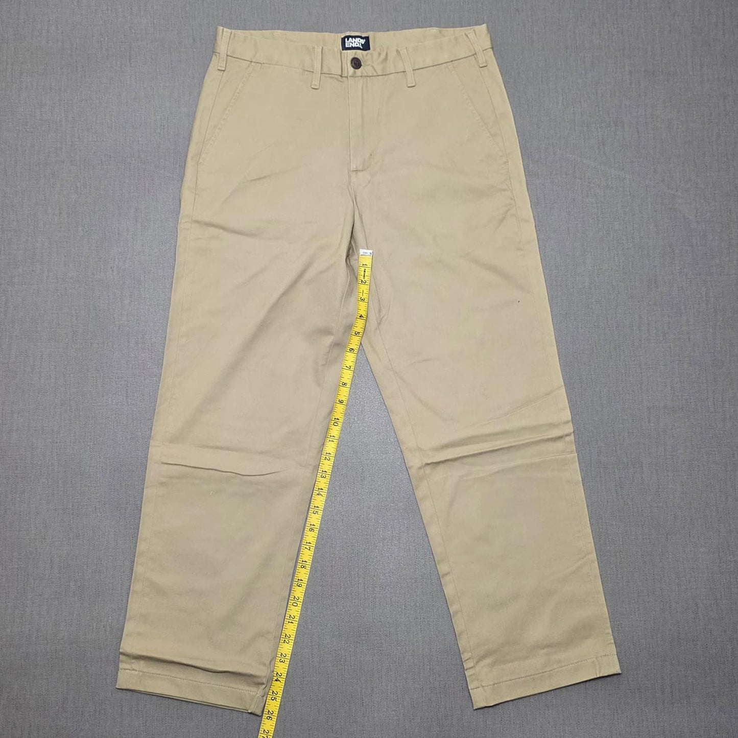 Lands End Mens Chino Style Smart Casual Trousers/Pants - 30 - W30 / L26 - Beige