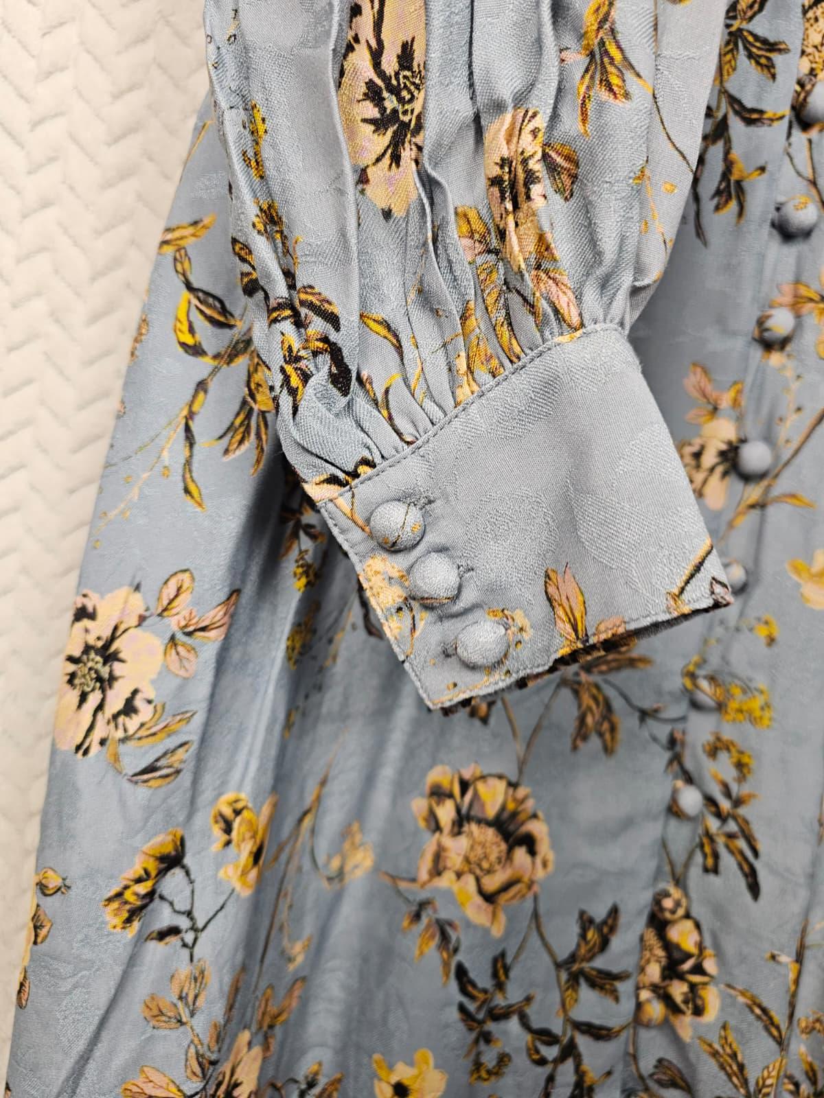 Joanie X Christina Hendricks Collab Lily Pressed Flowers Print Midi Dress -UK 12