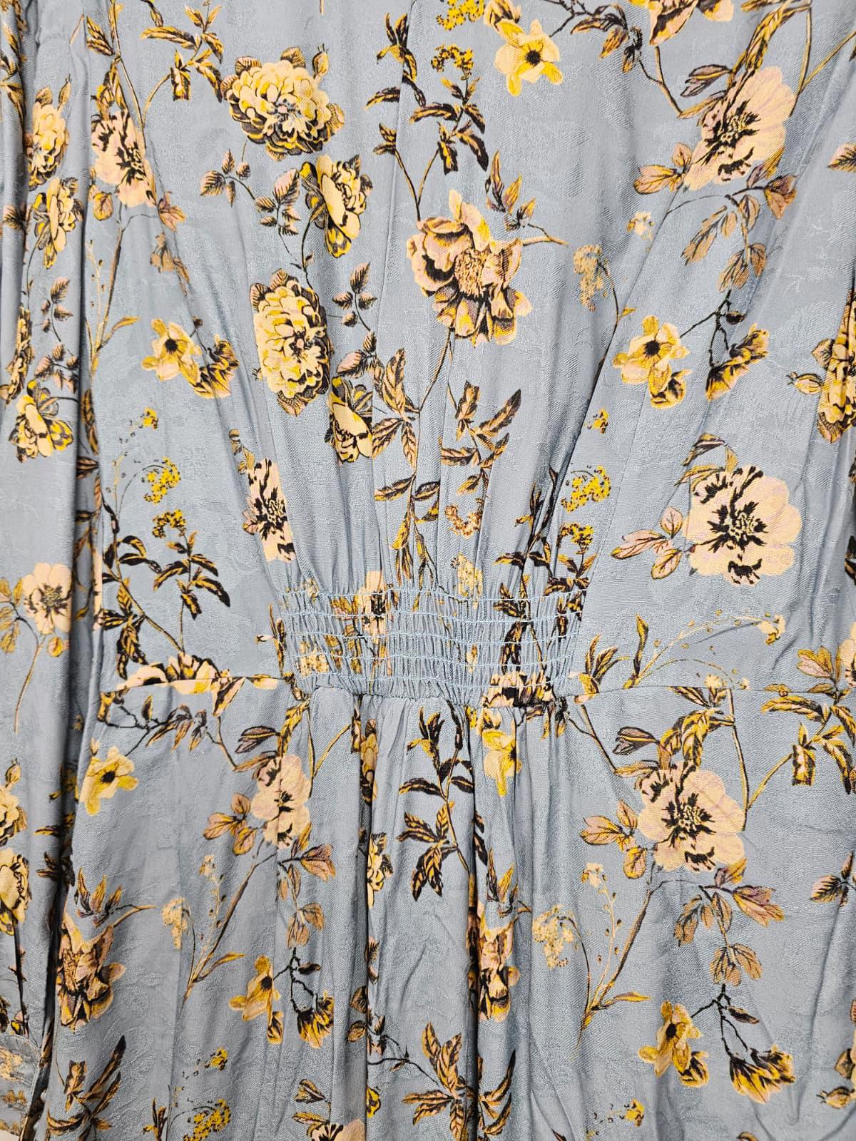 Joanie X Christina Hendricks Collab Lily Pressed Flowers Print Midi Dress -UK 12
