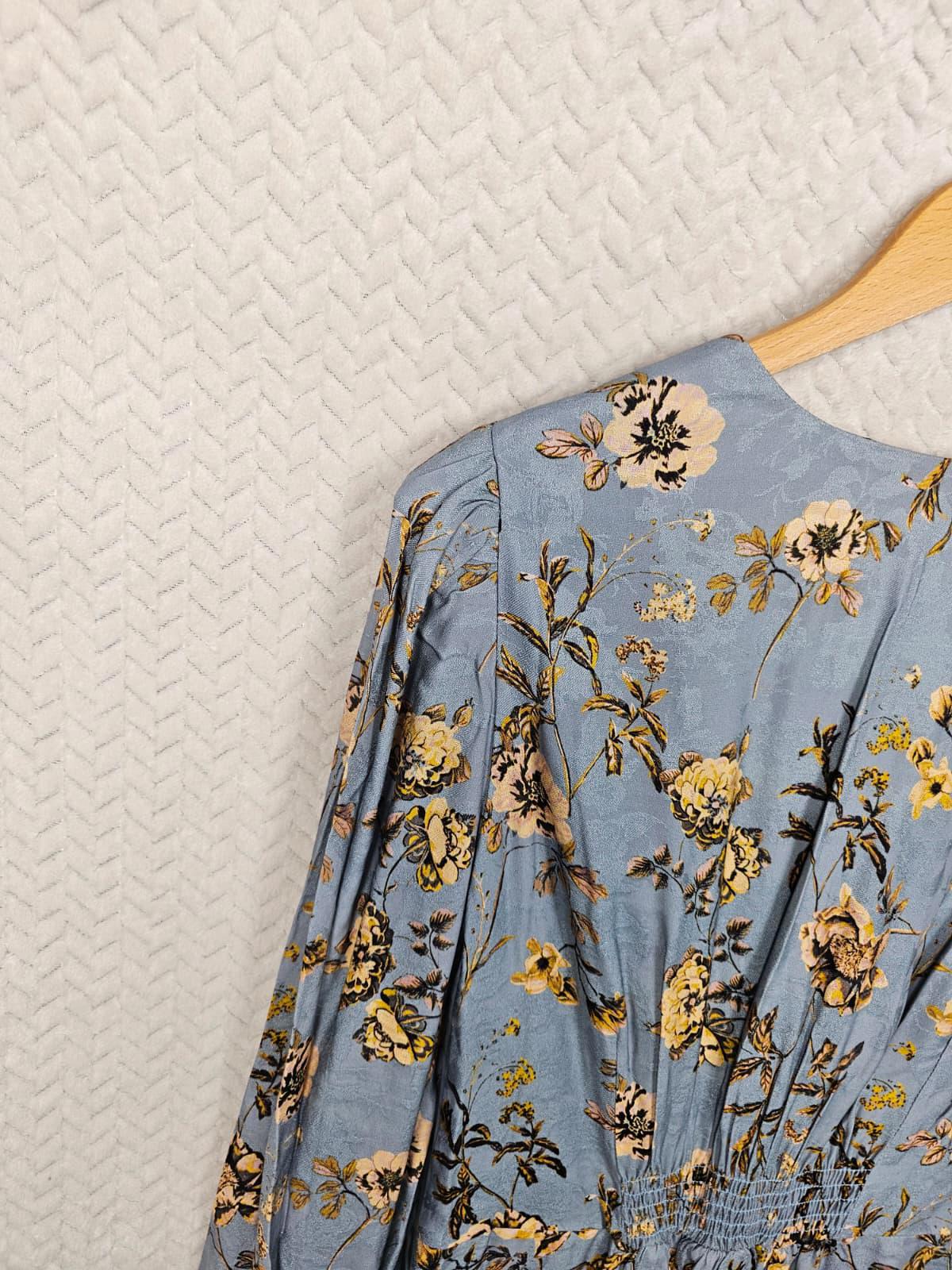 Joanie X Christina Hendricks Collab Lily Pressed Flowers Print Midi Dress -UK 12