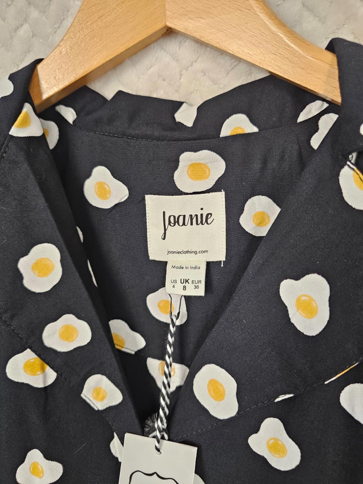 Joanie Womens Freida Fried Eggs Print Tea Knee Length Dress - UK 8