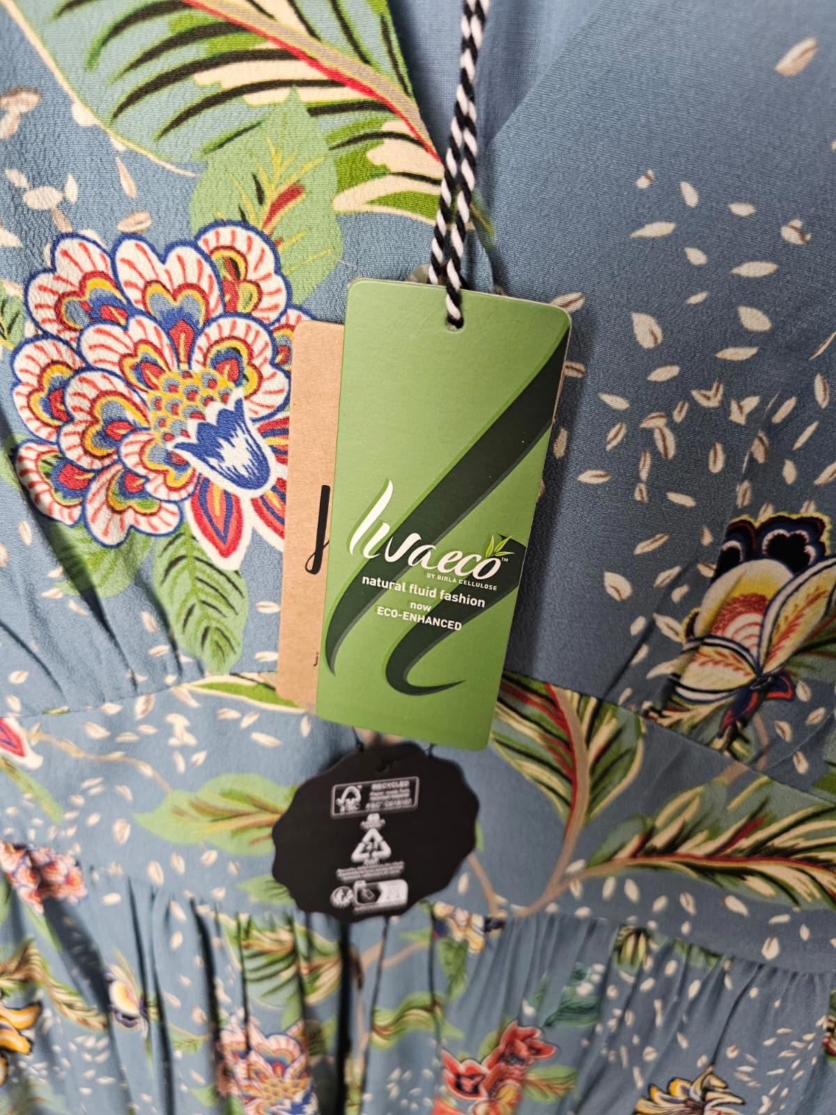 Joanie Womens Natalie Chintz Floral Print Button Down Spring Tea Dress - UK 8