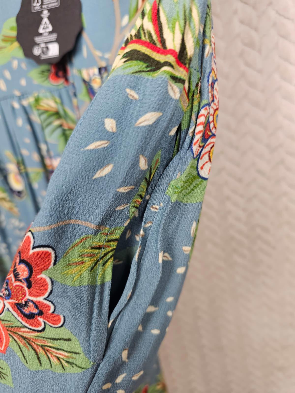 Joanie Womens Natalie Chintz Floral Print Button Down Spring Tea Dress - UK 8