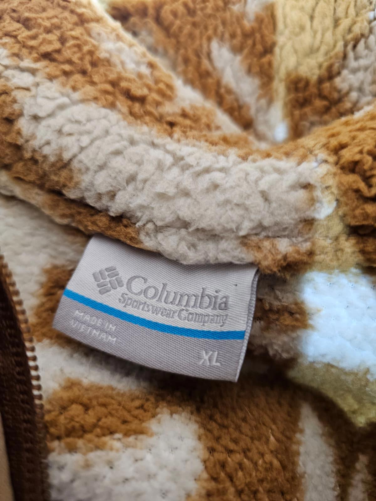 Columbia Womens 1/4 Zip Pullover Pattern Sherpa Fleece Jumper-XL/Extra Large