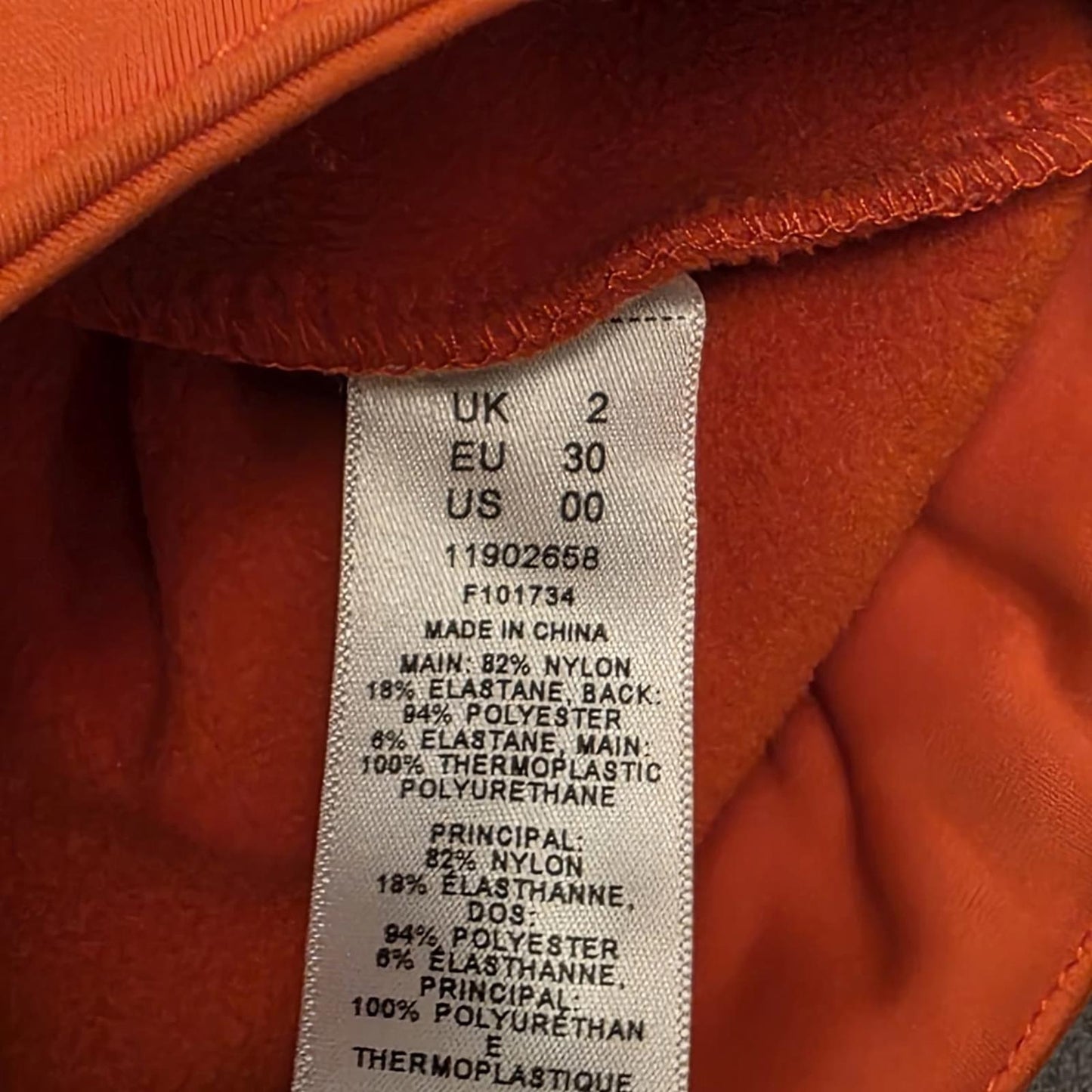 ASOS 4505 Womens Ski & Snow Soft Shell Style Bottoms/Trousers - UK 2 - Orange