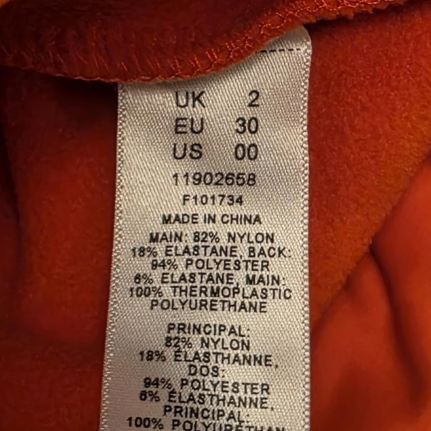 ASOS 4505 Womens Ski & Snow Soft Shell Style Bottoms/Trousers - UK 2 - Orange