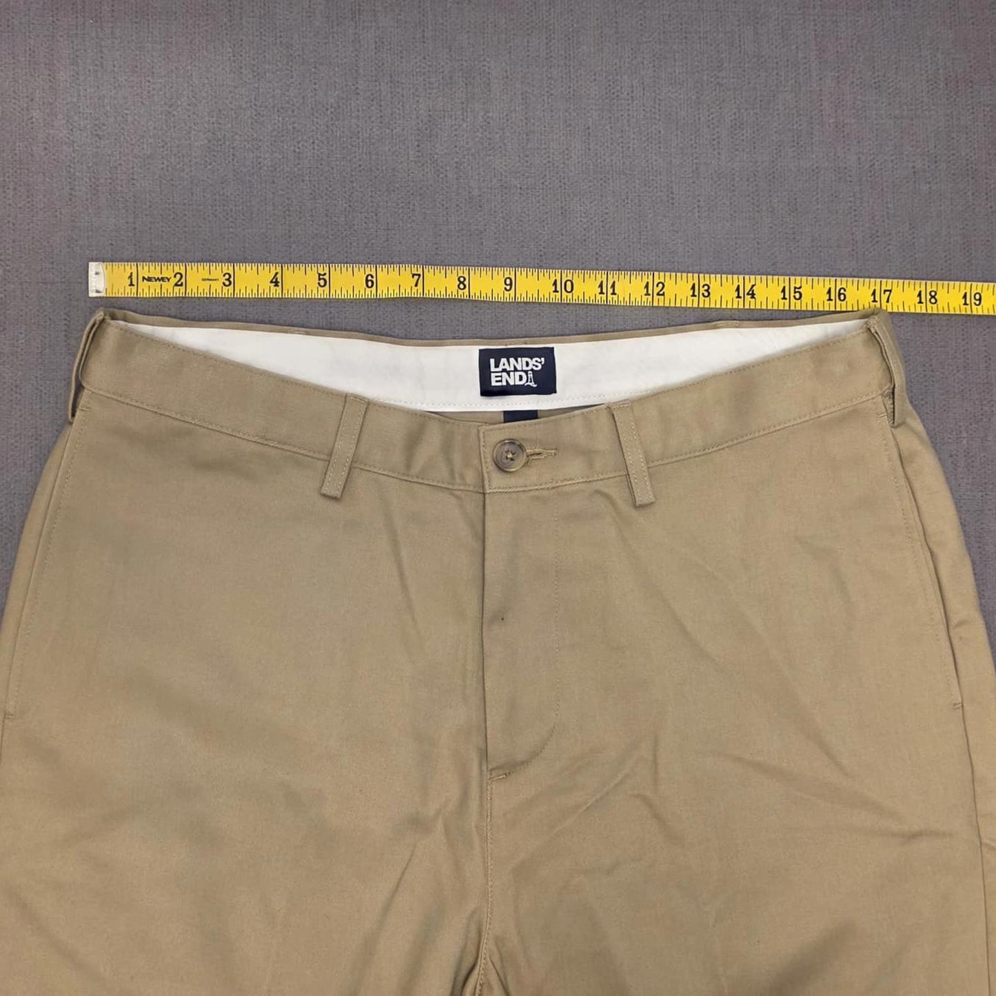 Lands End Mens Smart Casual Chino Style Trousers/Pants -  34 - Beige
