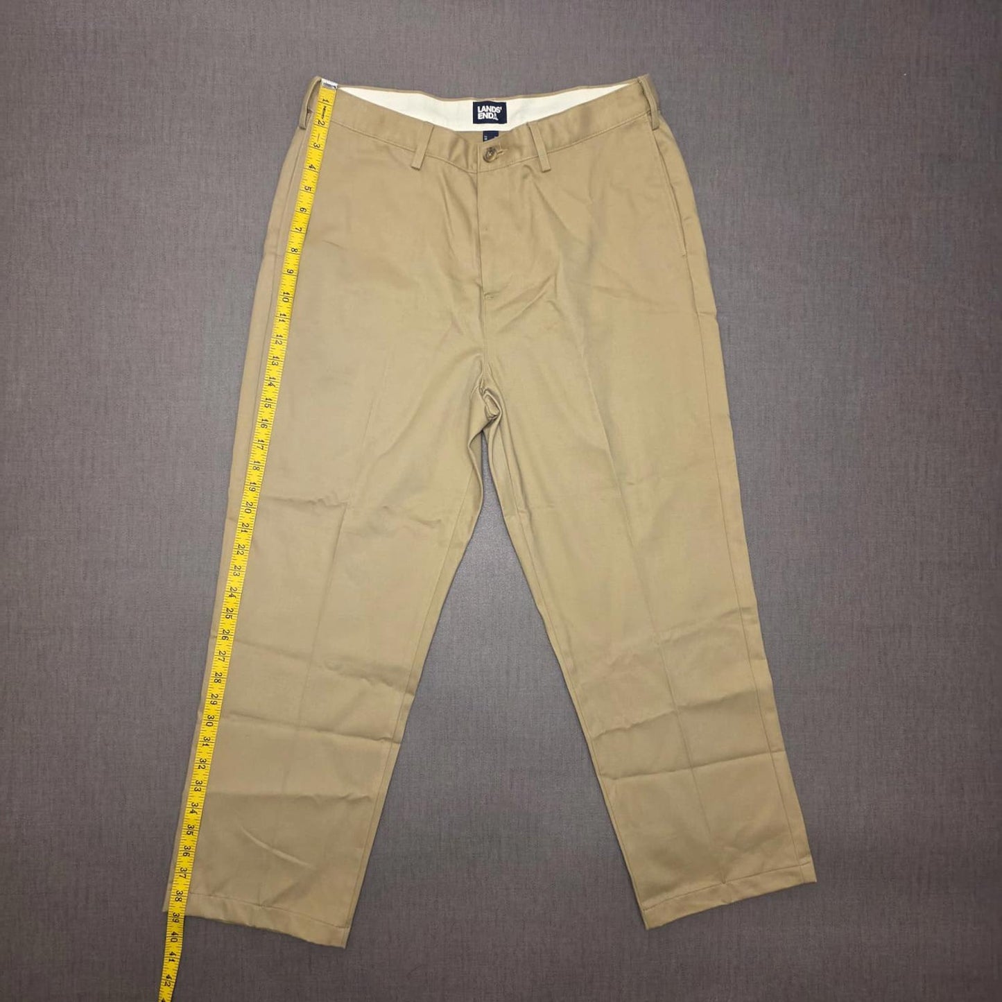 Lands End Mens Smart Casual Chino Style Trousers/Pants -  34 - Beige