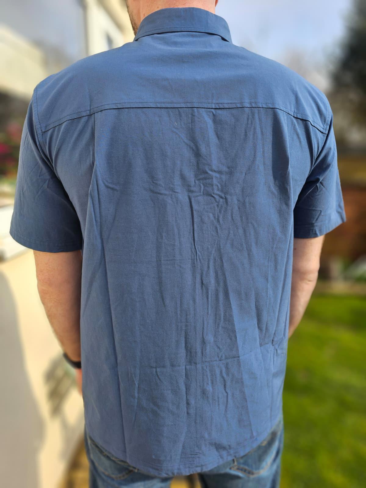 Passenger Mens Snap/Popper Button Short Sleeve Collared Pocket Shirt - M/Medium