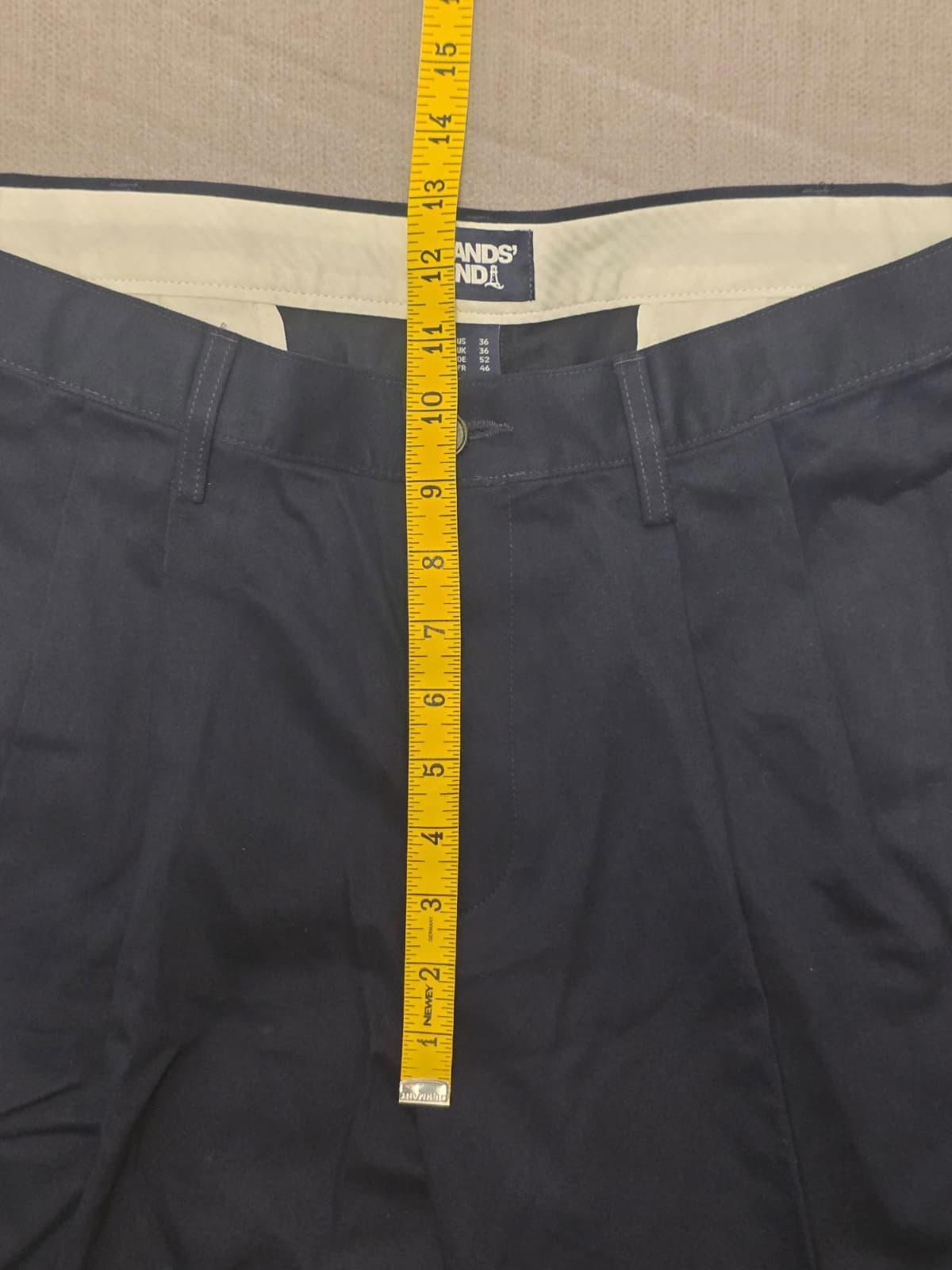 Lands End Mens Smart Casual Chinos Style Trousers/Pants - W36 / L26 - navy