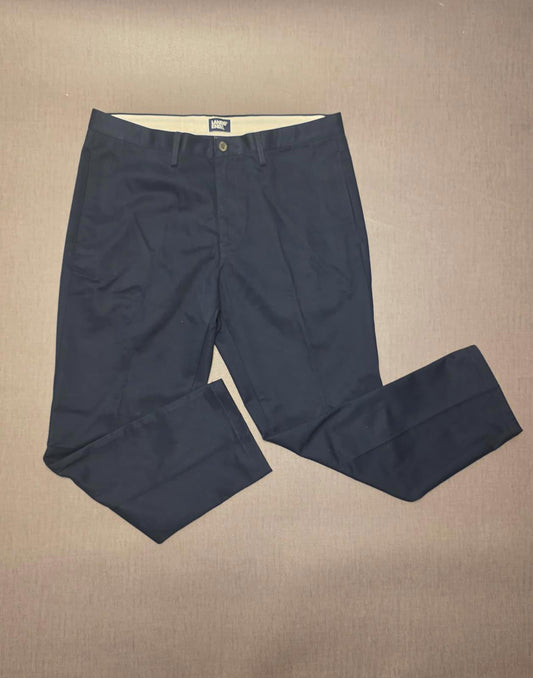 Lands End Mens Smart Casual Chino Style Trousers/Pants - 36 - W36 / L28 - Navy