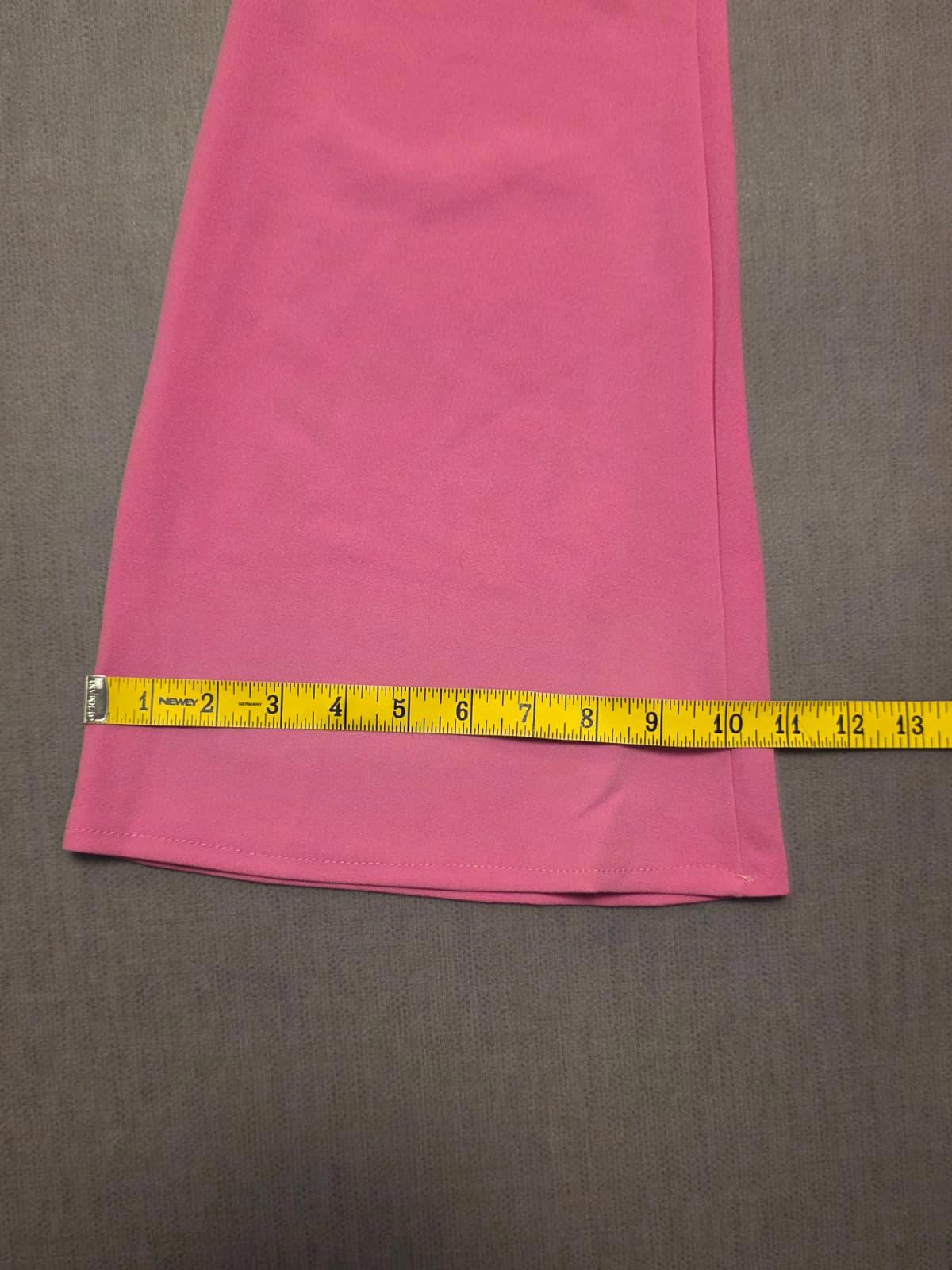 ASOS Womens Flared Womens Trousers/Pants - UK 8 - W22 / L32 - Bright Pink