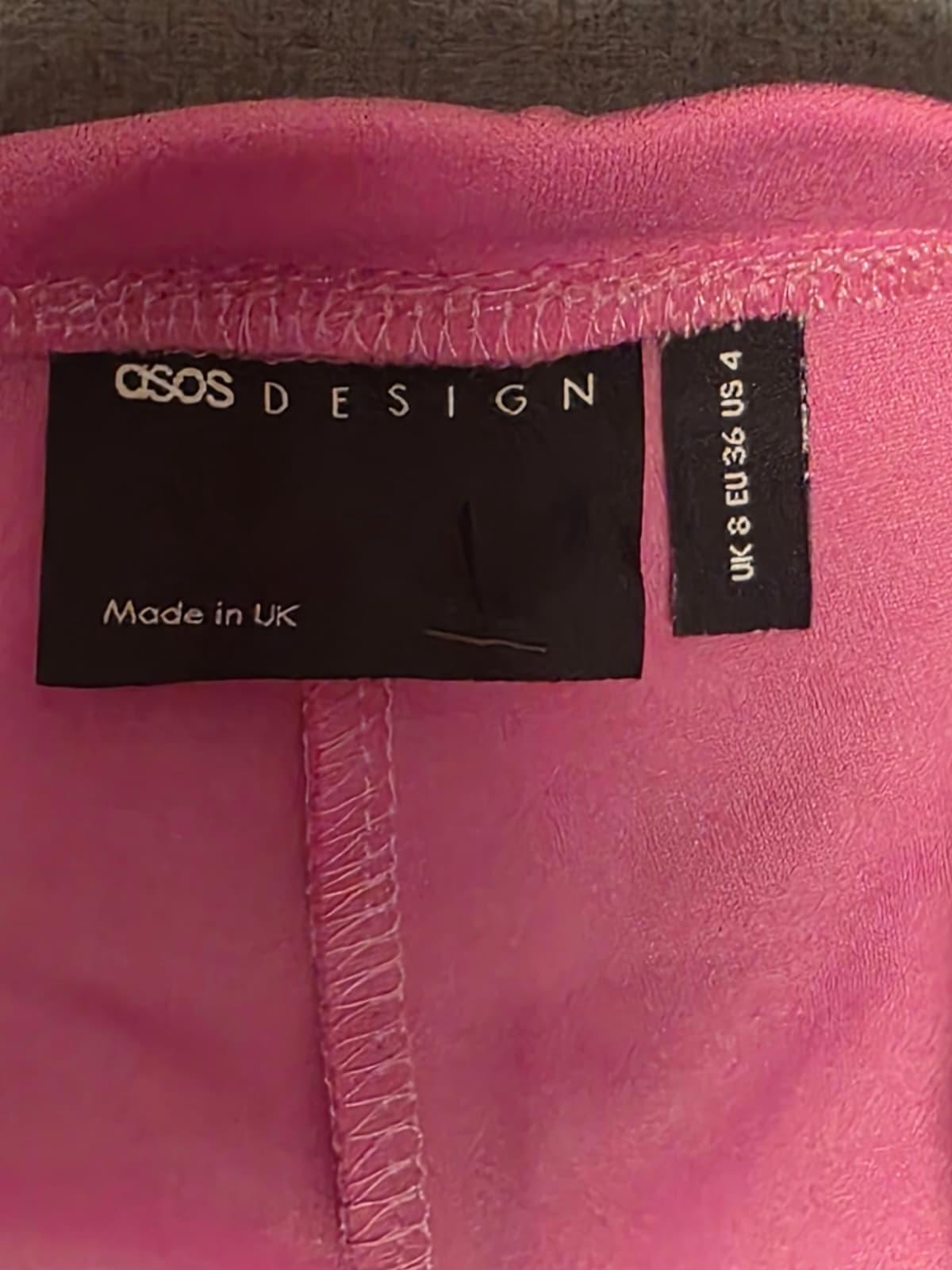 ASOS Womens Flared Womens Trousers/Pants - UK 8 - W22 / L32 - Bright Pink