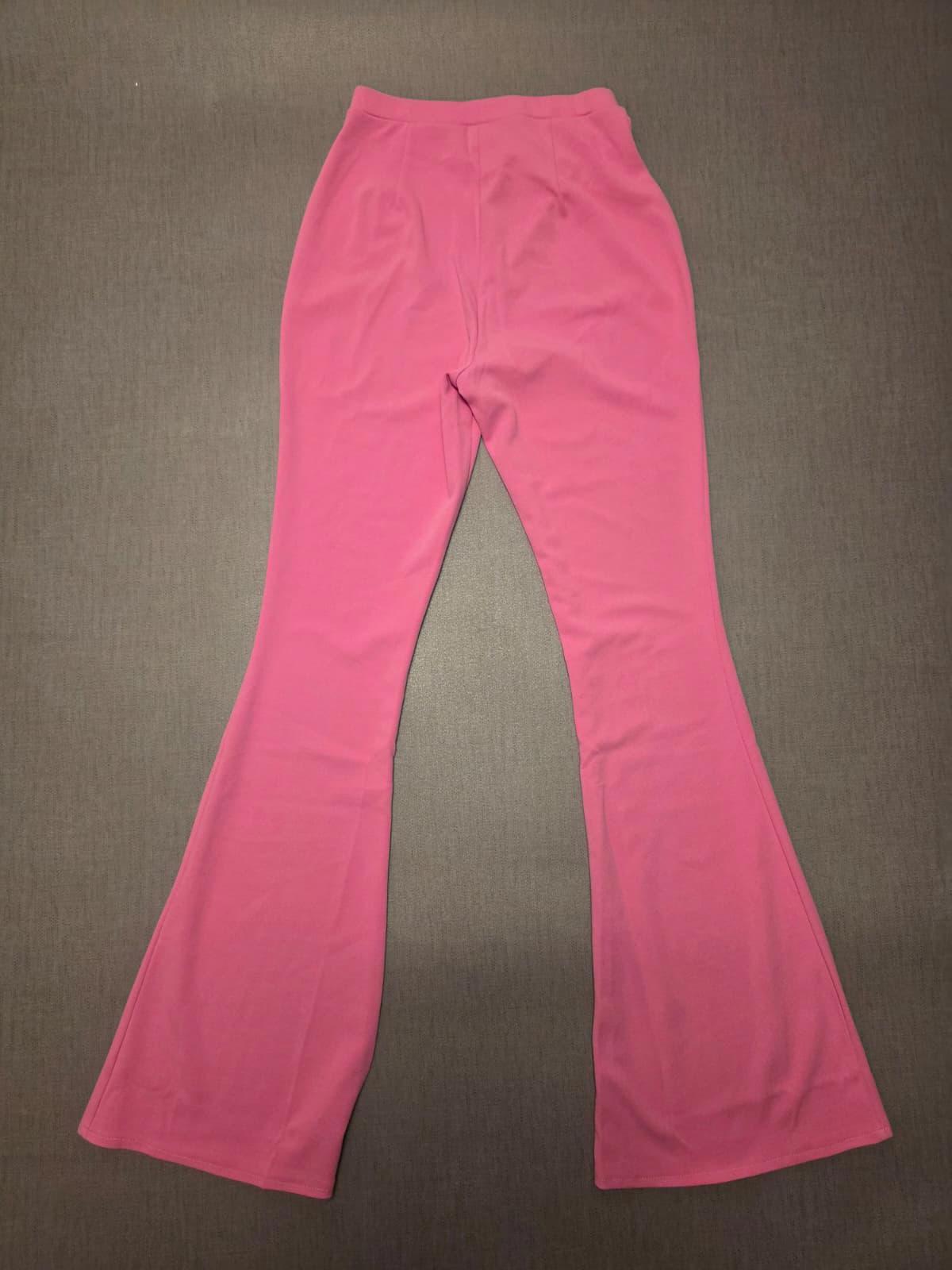 ASOS Womens Flared Womens Trousers/Pants - UK 8 - W22 / L32 - Bright Pink