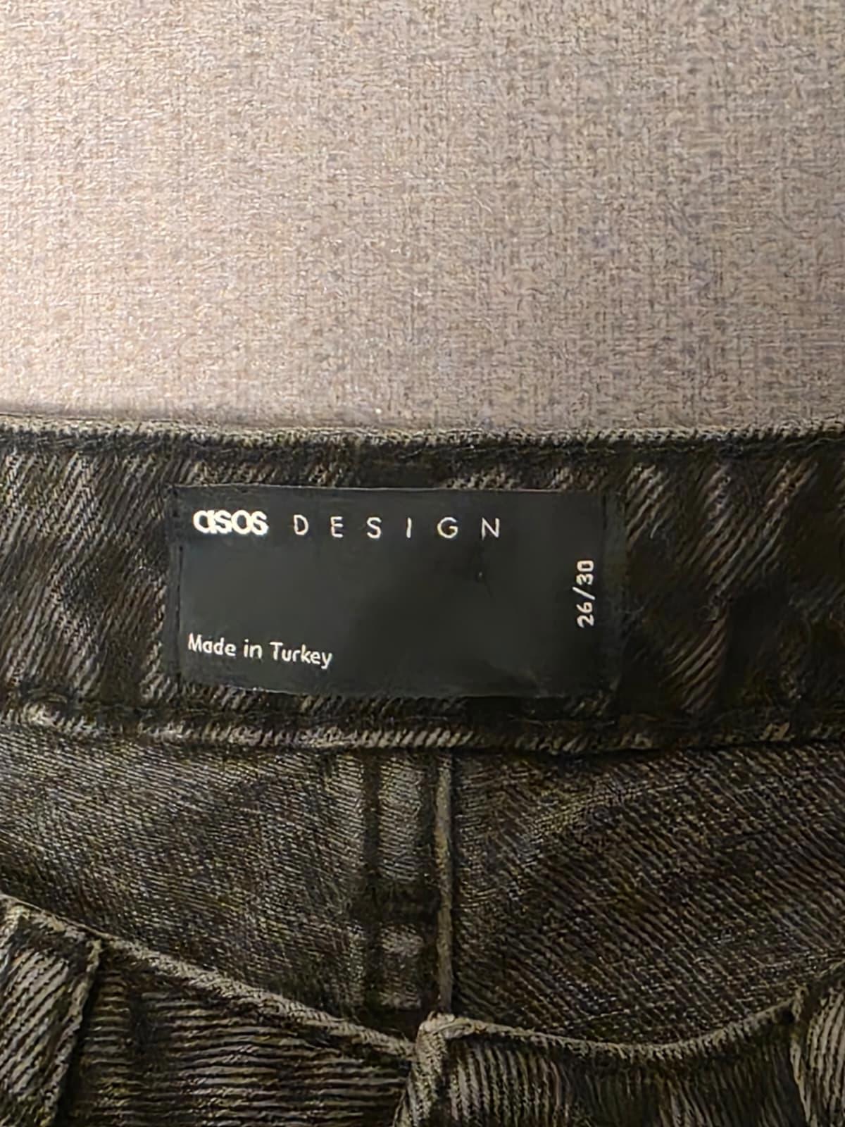 ASOS Womens Black Denim High Waisted Tapered Leg Jeans/Pants - 26/30 - UK 8