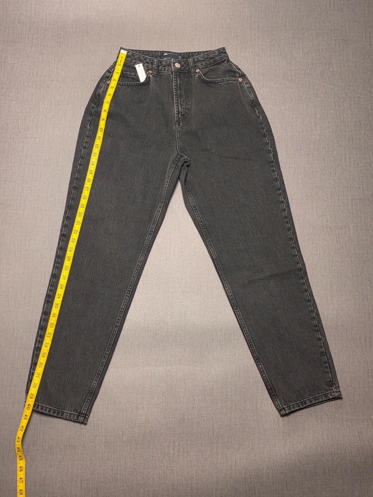 ASOS Womens Black Denim High Waisted Tapered Leg Jeans/Pants - 26/30 - UK 8