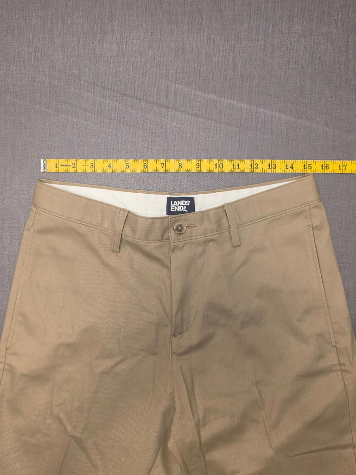 Lands End Mens Smart Casual Chino Style Trousers/Pants - 30 - W30 / L26 - Beige