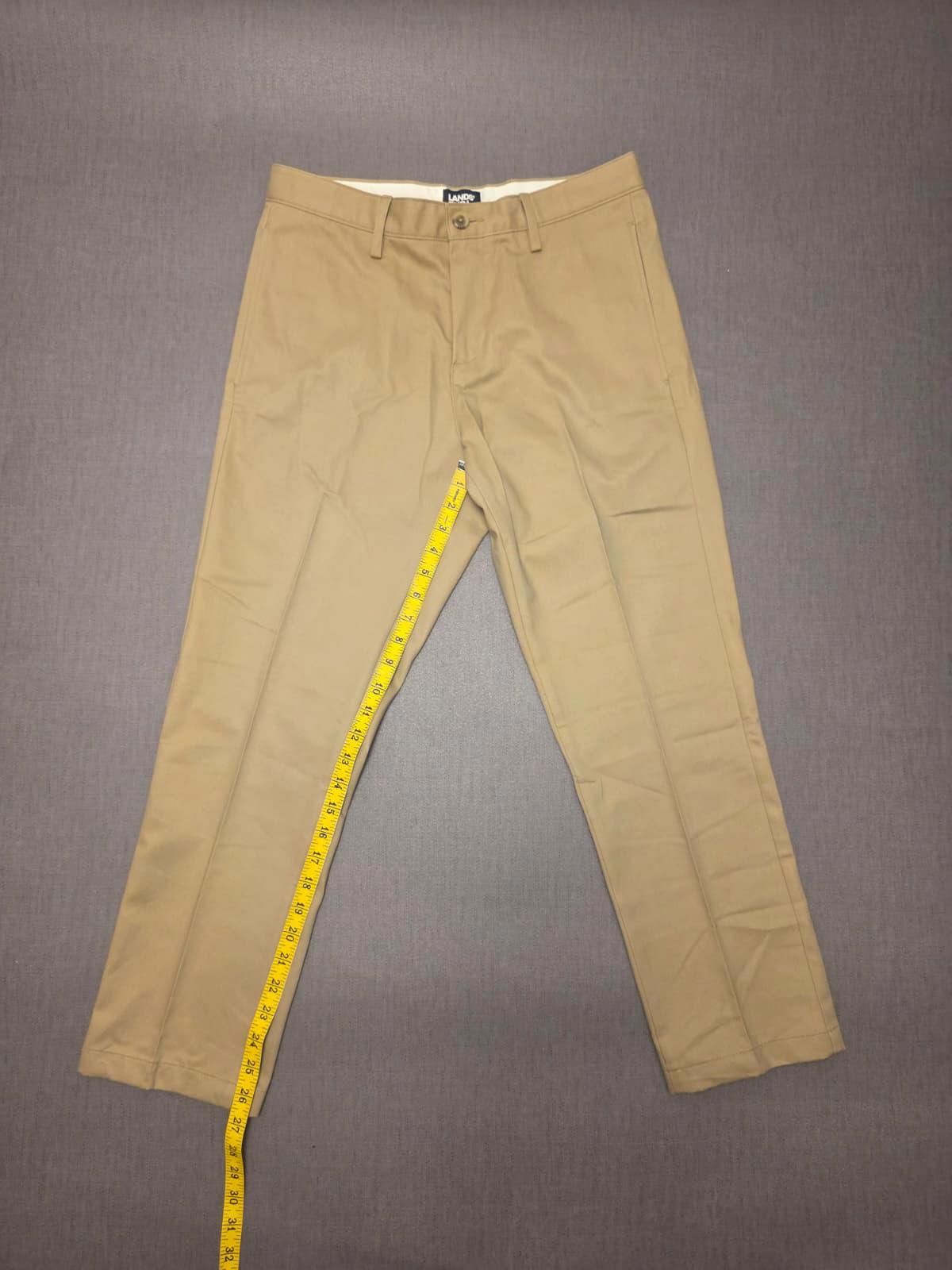 Lands End Mens Smart Casual Chino Style Trousers/Pants - 30 - W30 / L26 - Beige