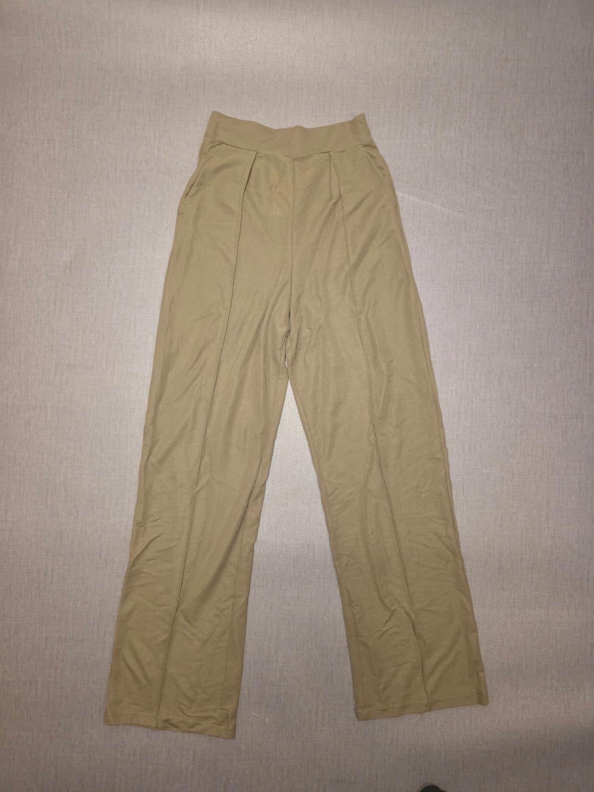H&M Womens High Waisted Pleated Trousers/Pants - XS/Extra Small - 6-8 - Beige