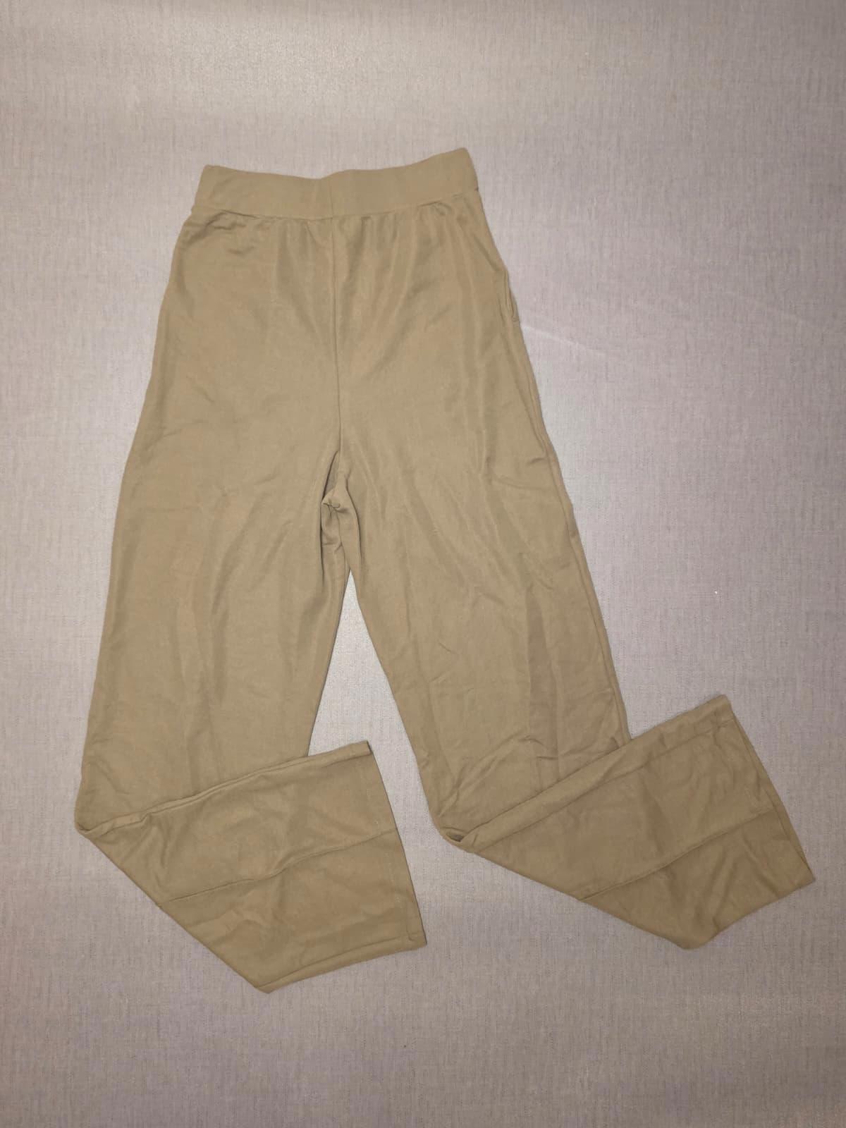 H&M Womens High Waisted Pleated Trousers/Pants - XS/Extra Small - 6-8 - Beige