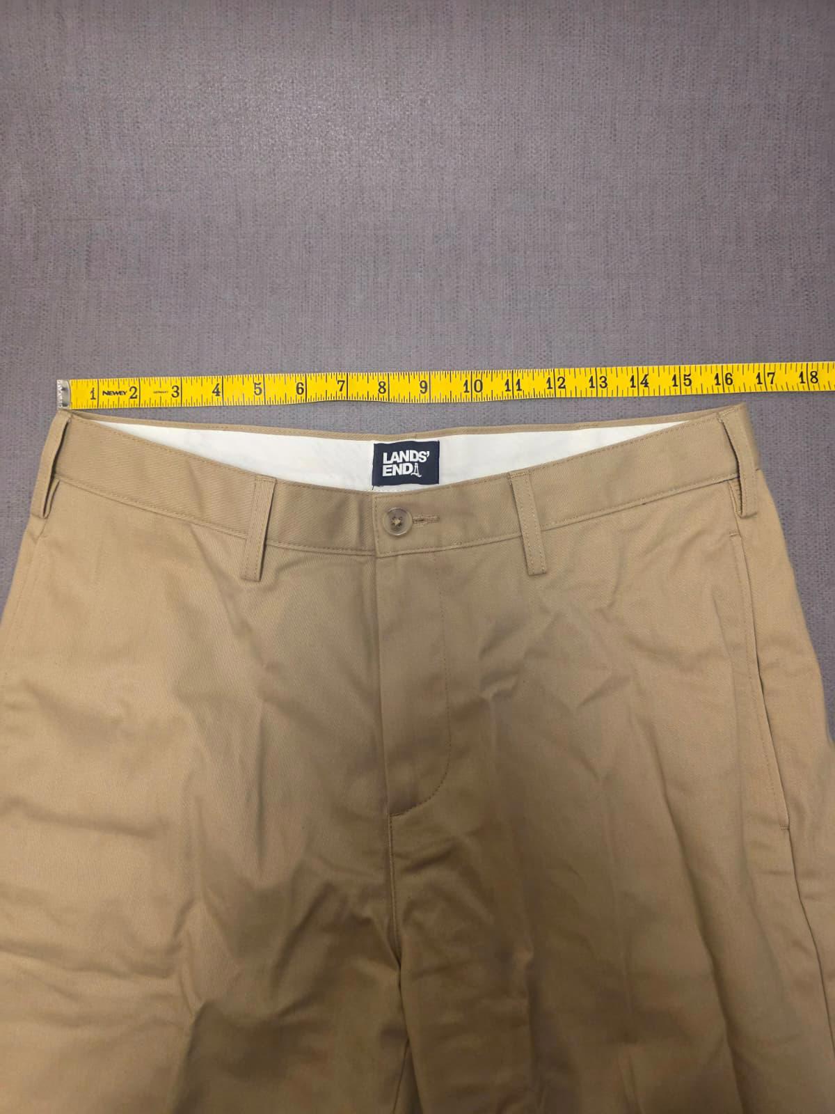 Lands End Mens Smart Casual Trousers/Pants - 31 - W31 / L28 - Beige