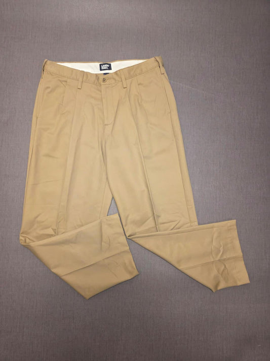 Lands End Mens Smart Casual Trousers/Pants - 34 - W34 / L27 - Beige