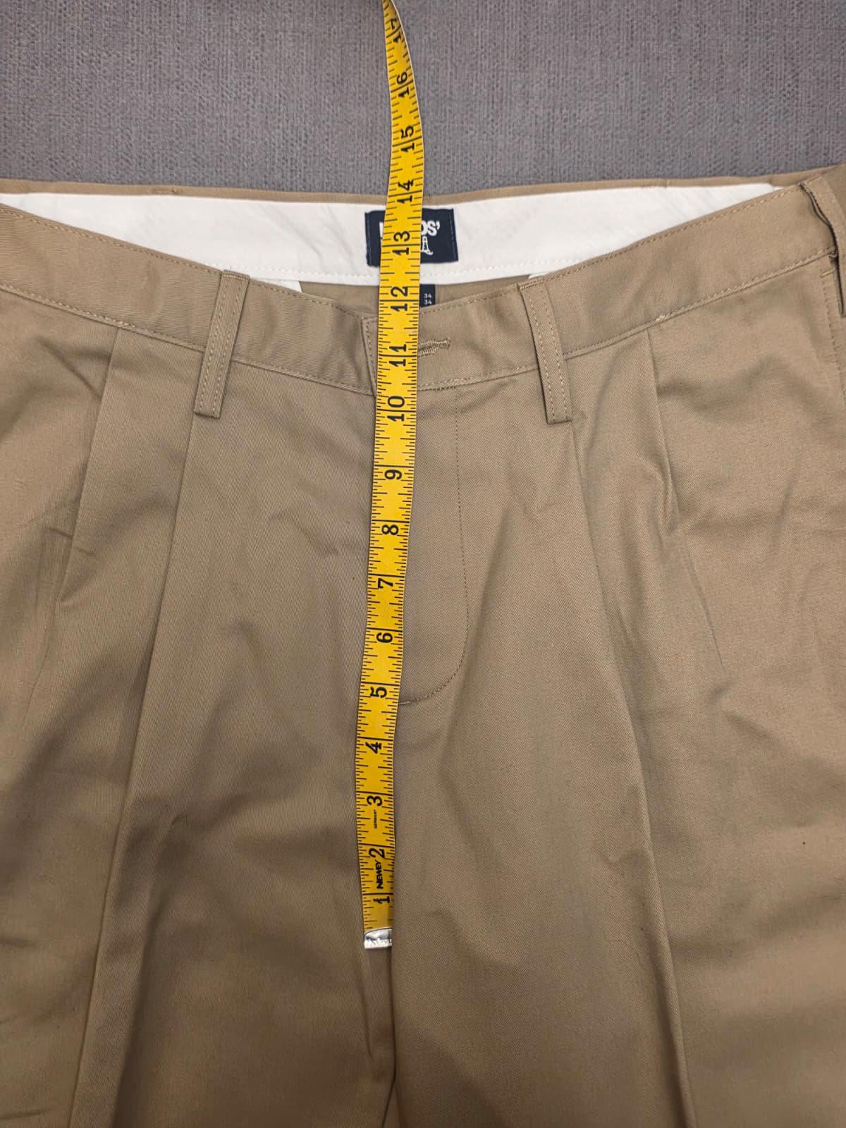 Lands End Mens Smart Casual Trousers/Pants - 34 - W34 / L27 - Beige