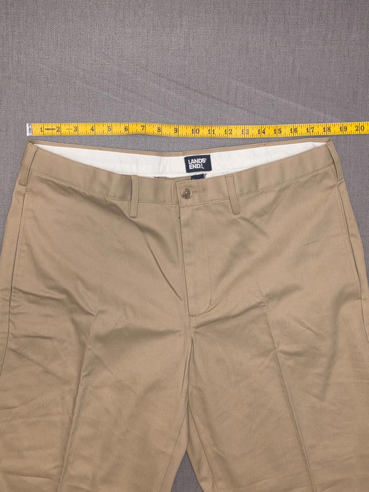 Lands End Mens Smart Casual Trousers/Pants - 36 - W36 / L27 - Beige