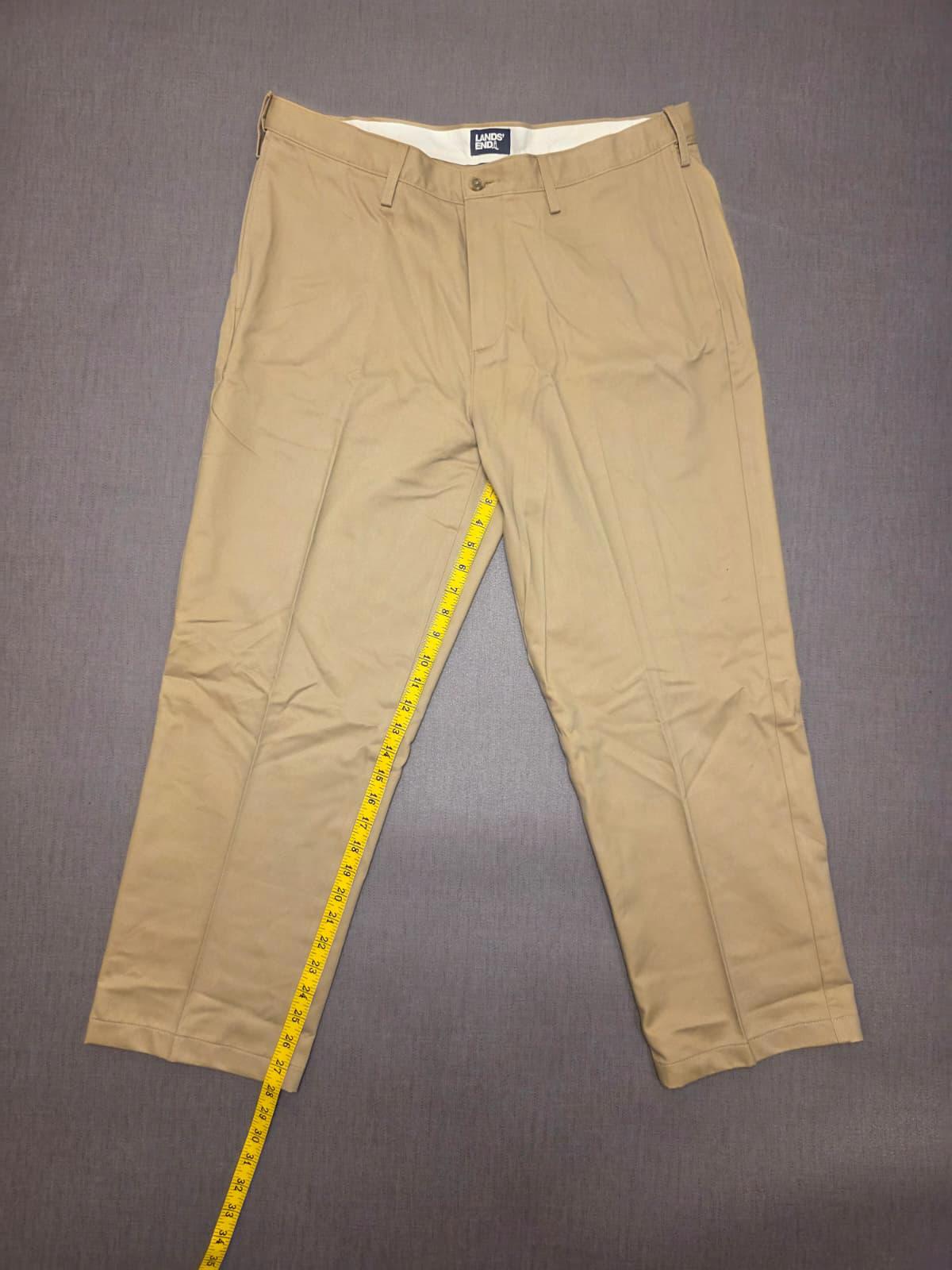 Lands End Mens Smart Casual Trousers/Pants - 36 - W36 / L28 - Beige