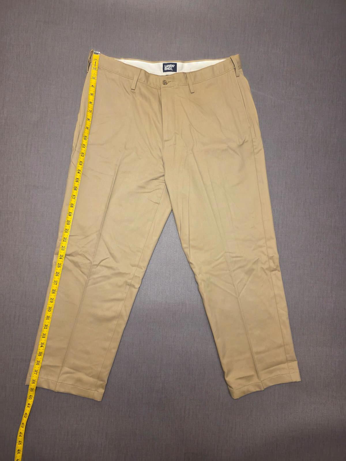 Lands End Mens Smart Casual Trousers/Pants - 36 - W36 / L28 - Beige