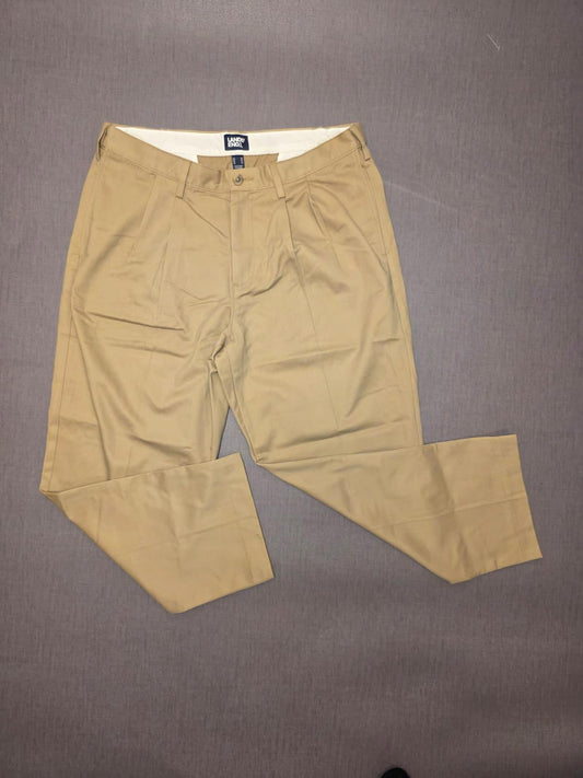 Lands End Mens Smart Casual Trousers/Pants - 36 - W36 / L26 - Beige