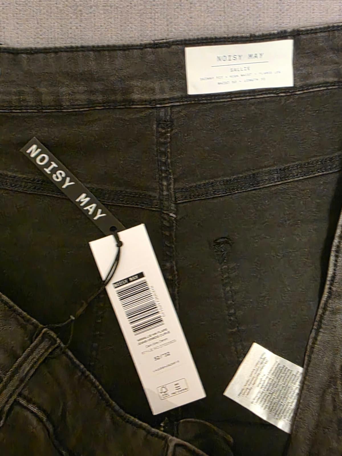 Noisy May Womens Sallie Skinny Fit High Waist Flared Denim Black Jeans W32/L31