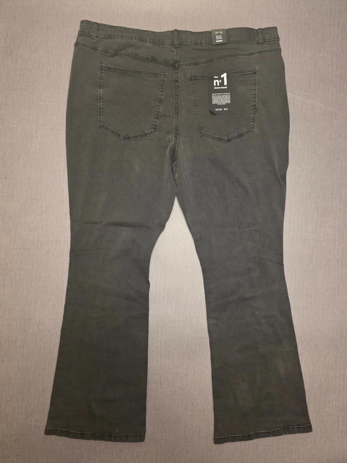Noisy May Womens Sallie Skinny Fit High Waist Flared Denim Black Jeans W32/L31
