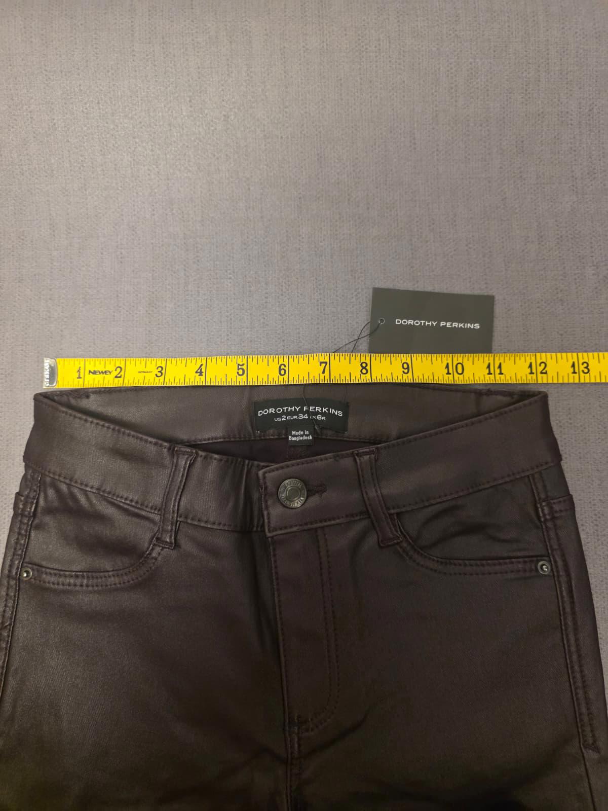 Dorothy Perkins Womens Faux Leather Trousers/Pants - UK 6/R - Brown - BNWT