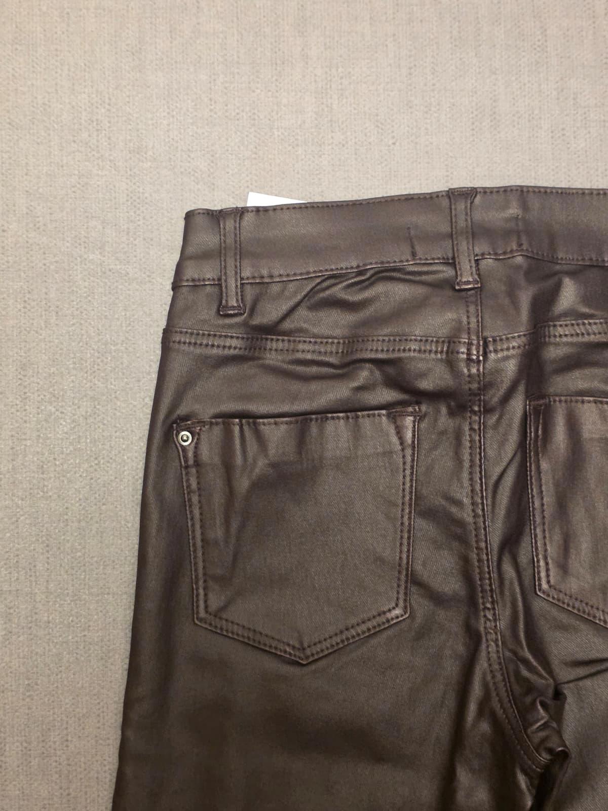 Dorothy Perkins Womens Faux Leather Trousers/Pants - UK 6/R - Brown - BNWT