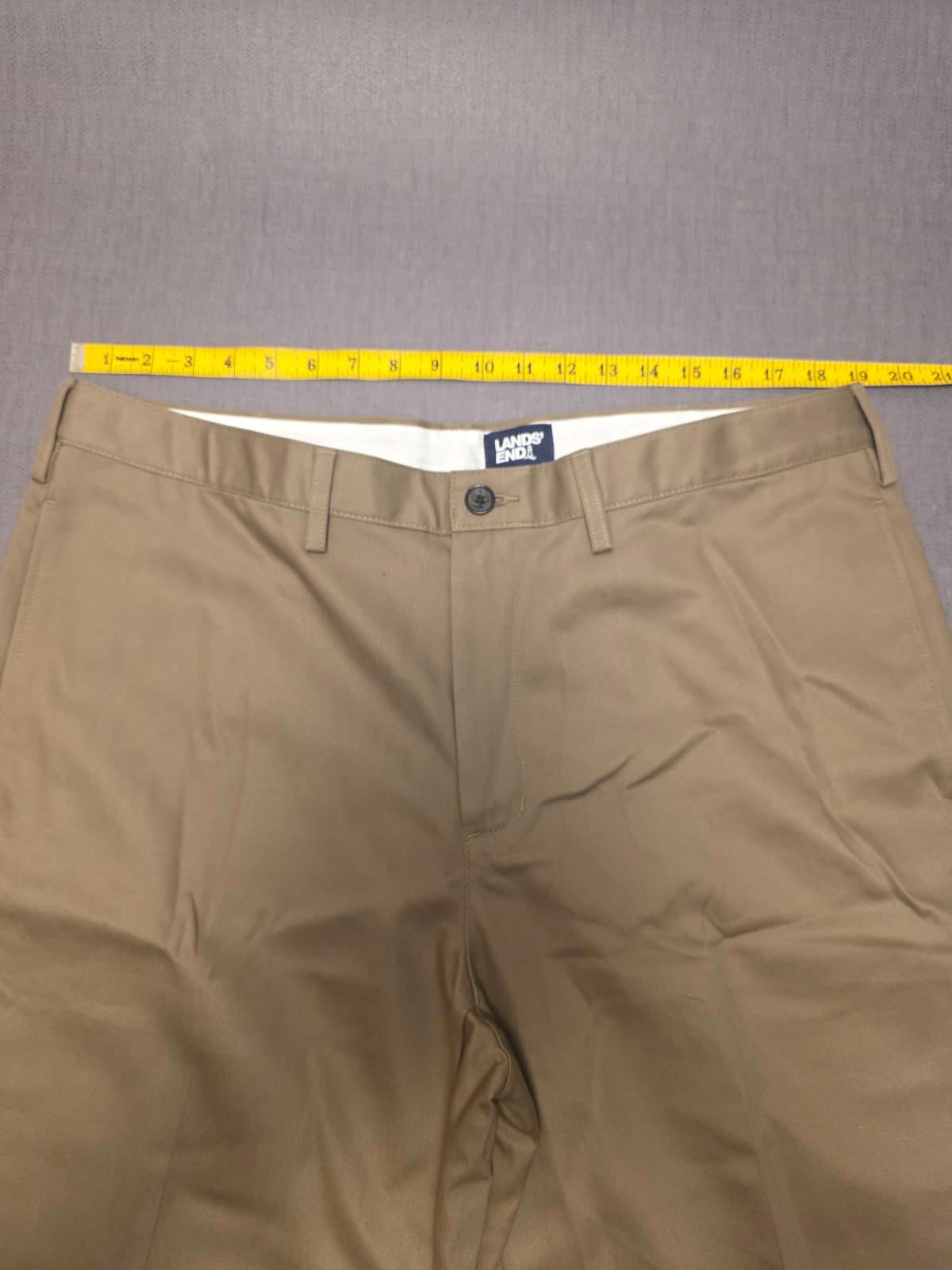 Lands End Mens Smart Casual Trousers/Pants - 38 - W38/L25 - Beige