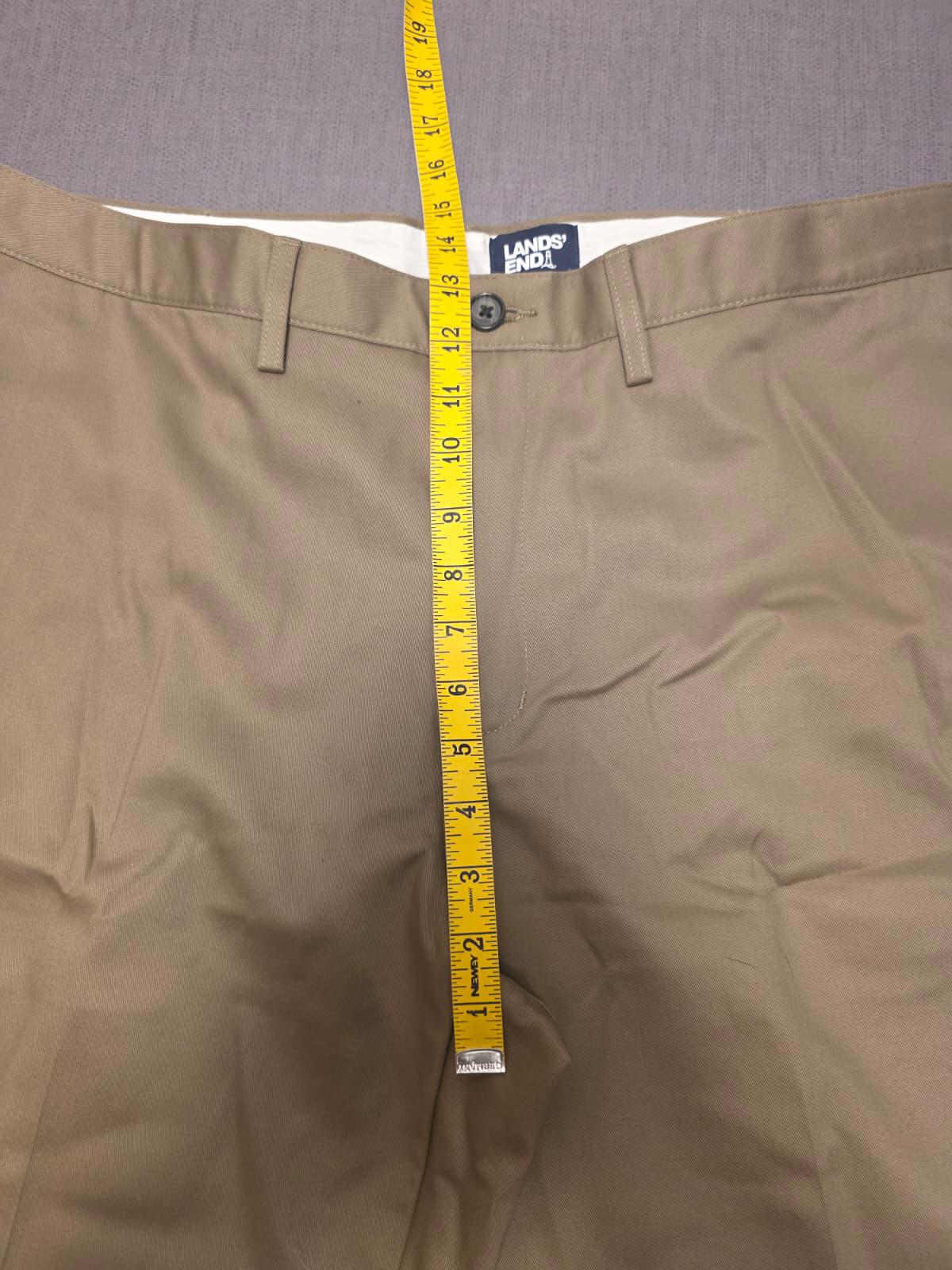Lands End Mens Smart Casual Trousers/Pants - 38 - W38/L25 - Beige