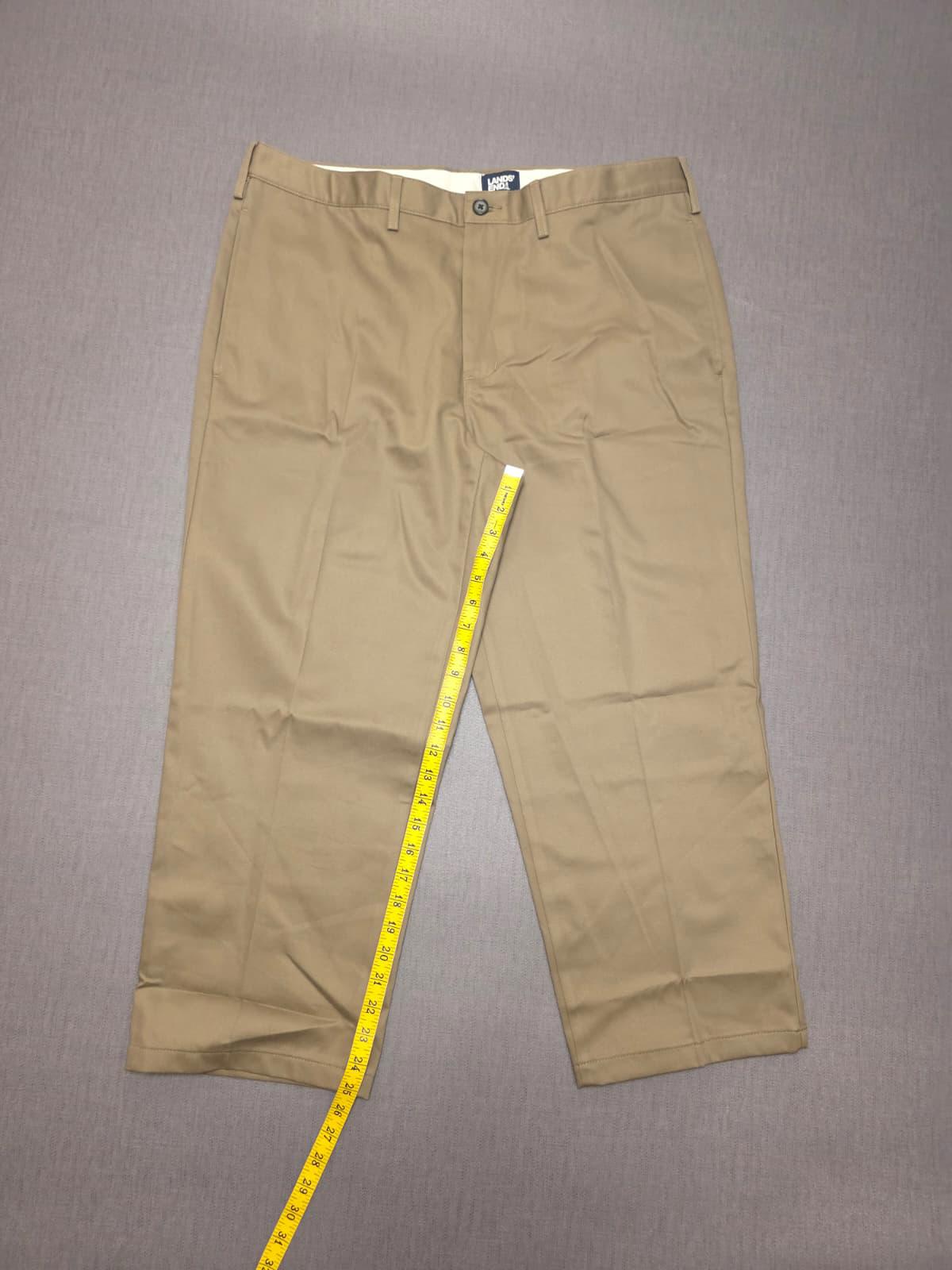Lands End Mens Smart Casual Trousers/Pants - 38 - W38/L25 - Beige