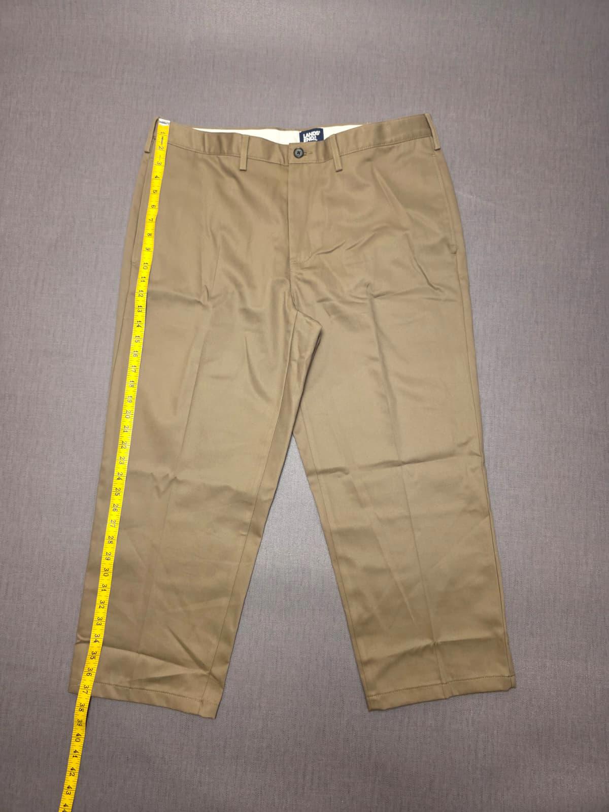 Lands End Mens Smart Casual Trousers/Pants - 38 - W38/L25 - Beige