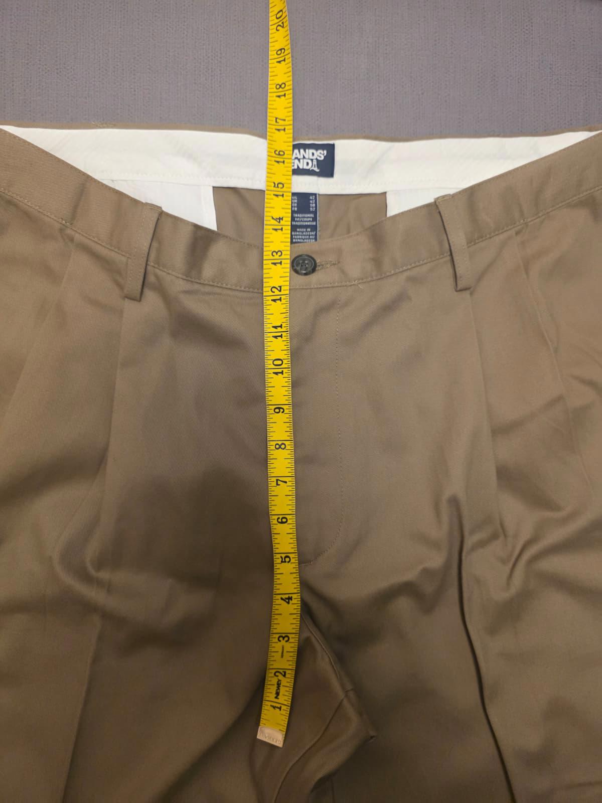 Lands End Mens Smart Casual Trousers/Pants - 42 - W42/L25 - Beige