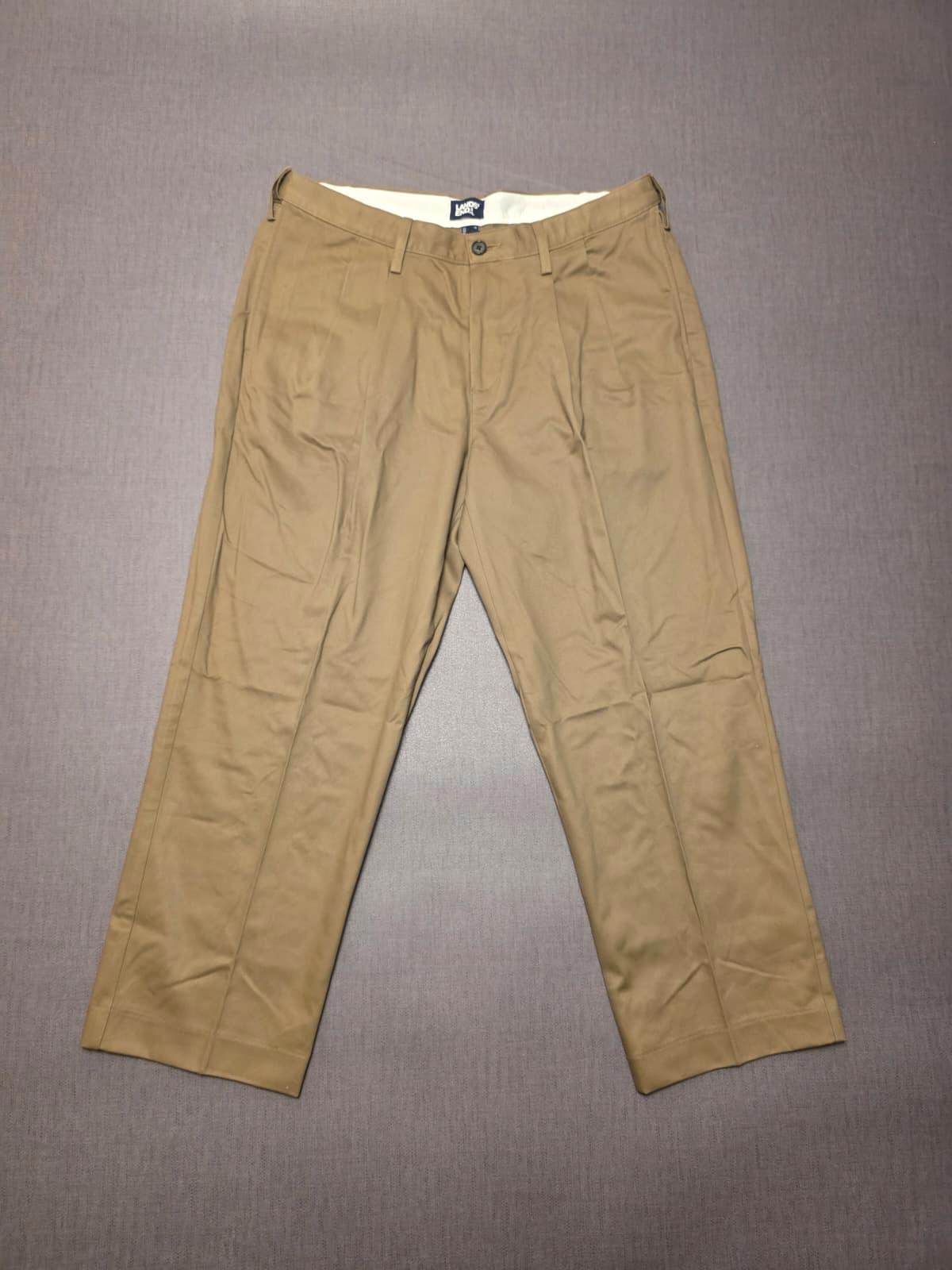 Lands End Mens Smart Casual Trousers/Pants - 36 - W36/L27 - Beige